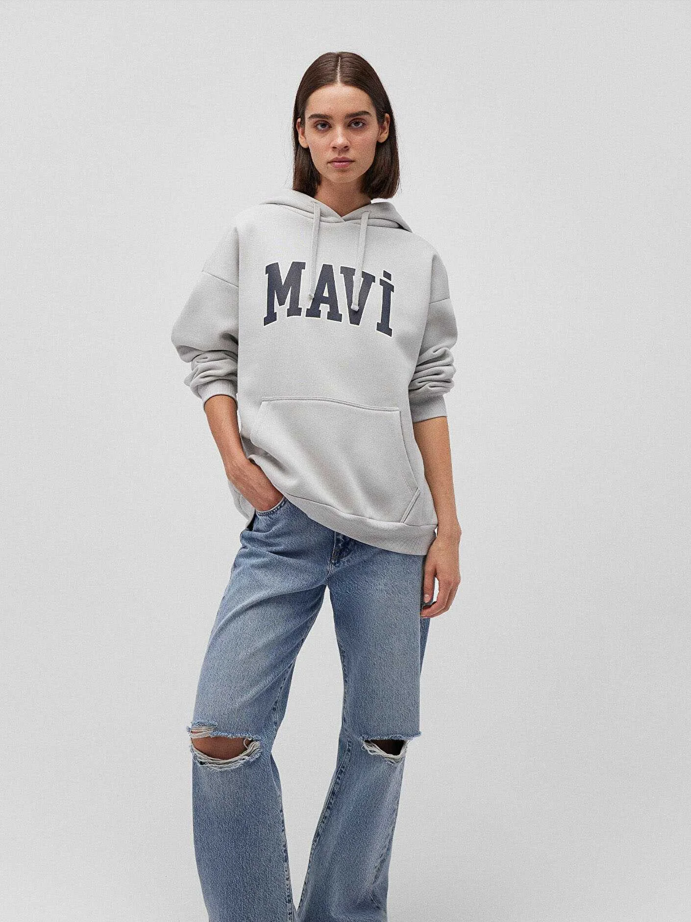 Mavi - MAVİ LOGO HOODED SWEATSHIRT Mavi - MAVİ LOGO HOODED SWEATSHIRT