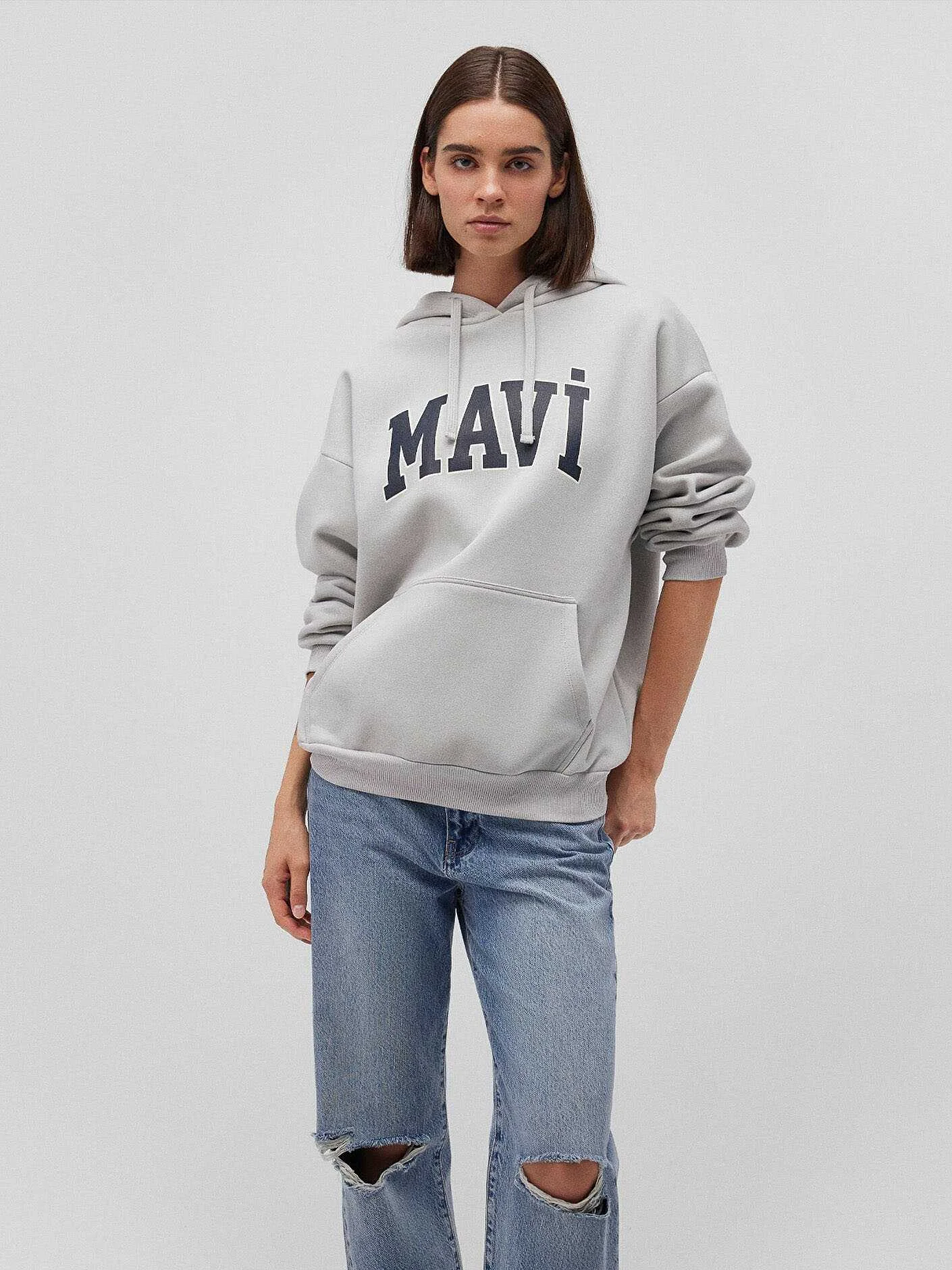 Mavi - MAVİ LOGO HOODED SWEATSHIRT Mavi - MAVİ LOGO HOODED SWEATSHIRT