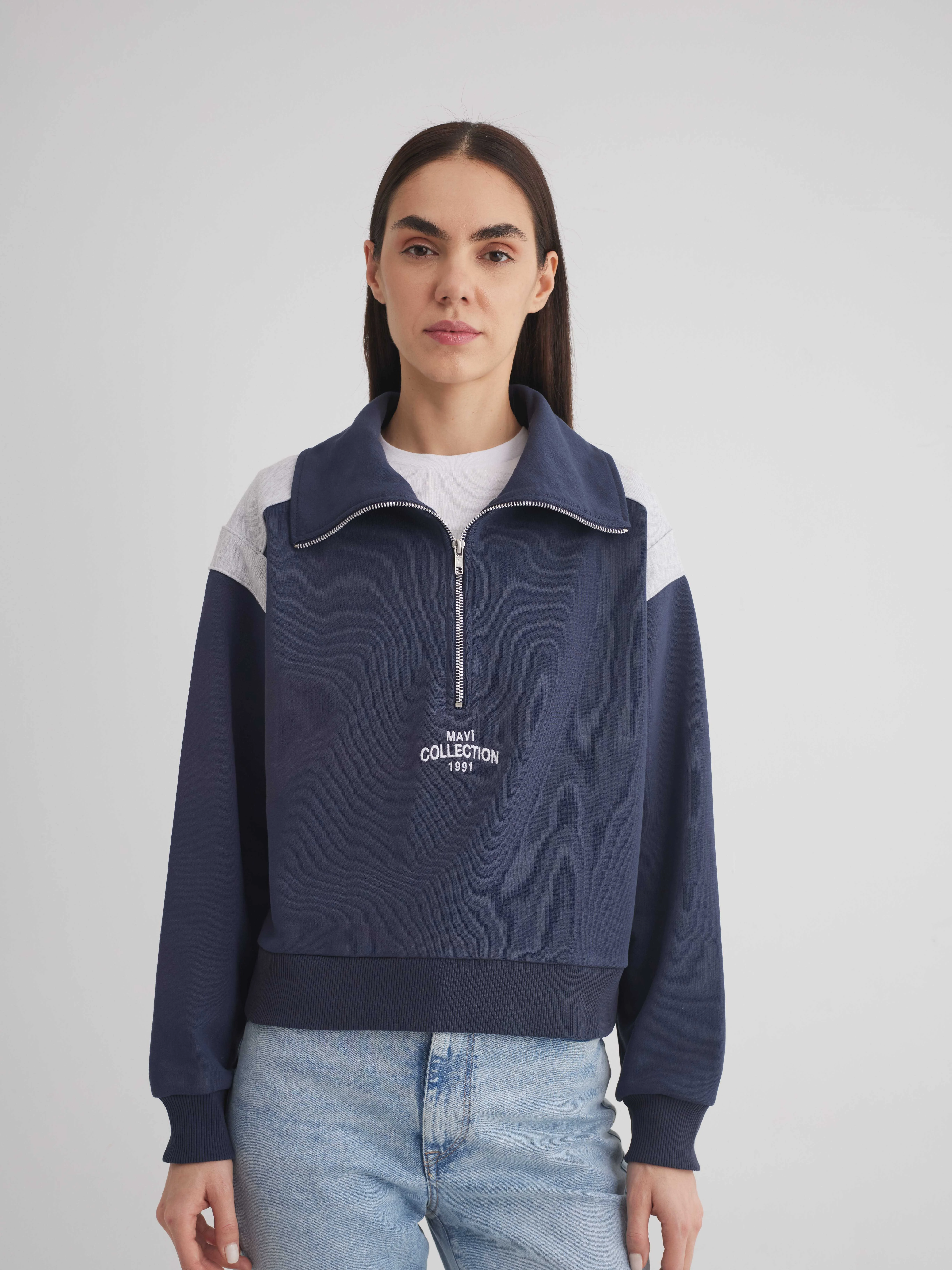 Mavi - HALF ZIP SWEATSHIRT Mavi - HALF ZIP SWEATSHIRT