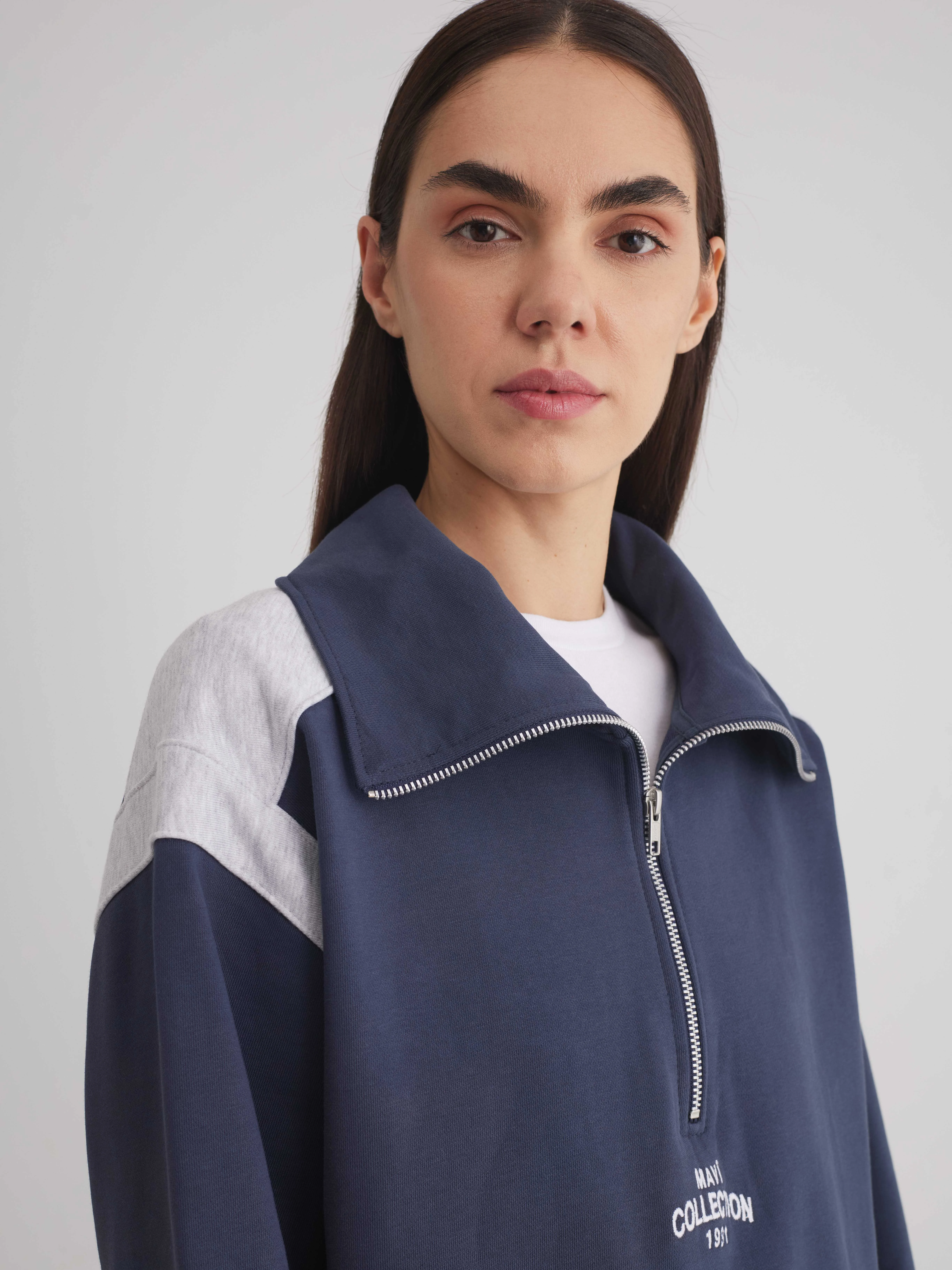 Mavi - HALF ZIP SWEATSHIRT Mavi - HALF ZIP SWEATSHIRT