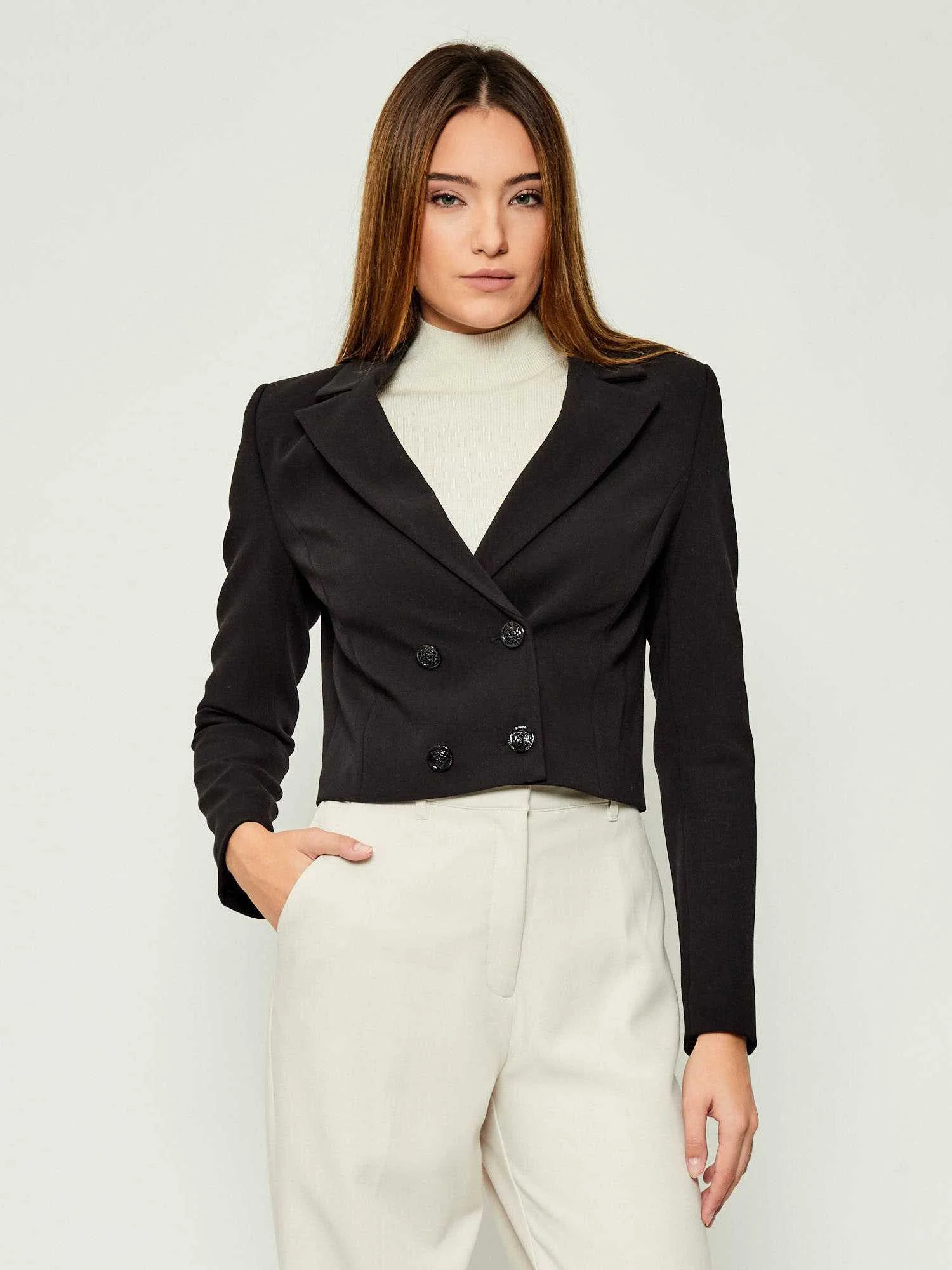 GUESS - JOANDRA CROP BLAZER GUESS - JOANDRA CROP BLAZER
