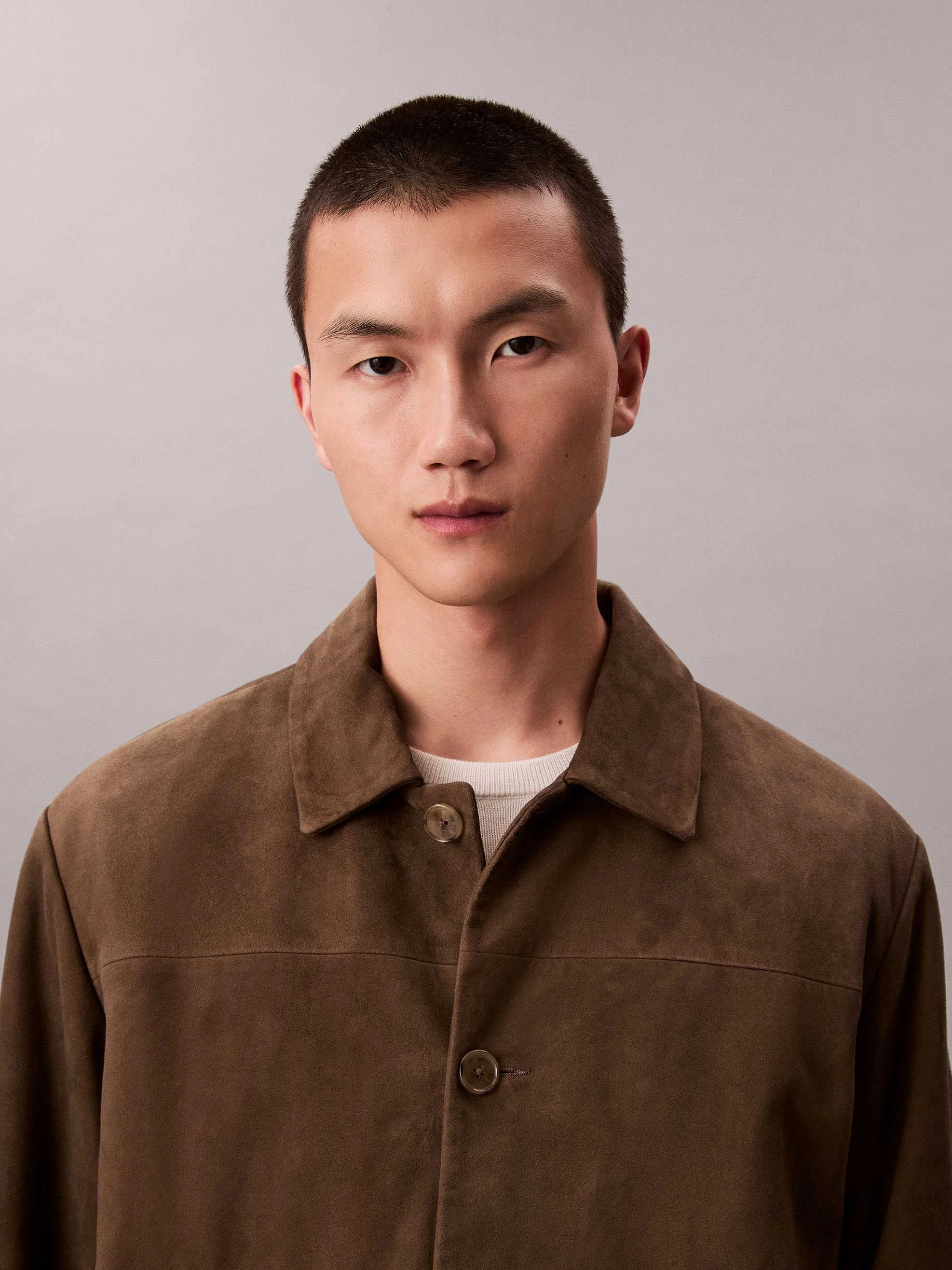 Calvin Klein - LS  SUEDE BUTTON... Calvin Klein - LS  SUEDE BUTTON...