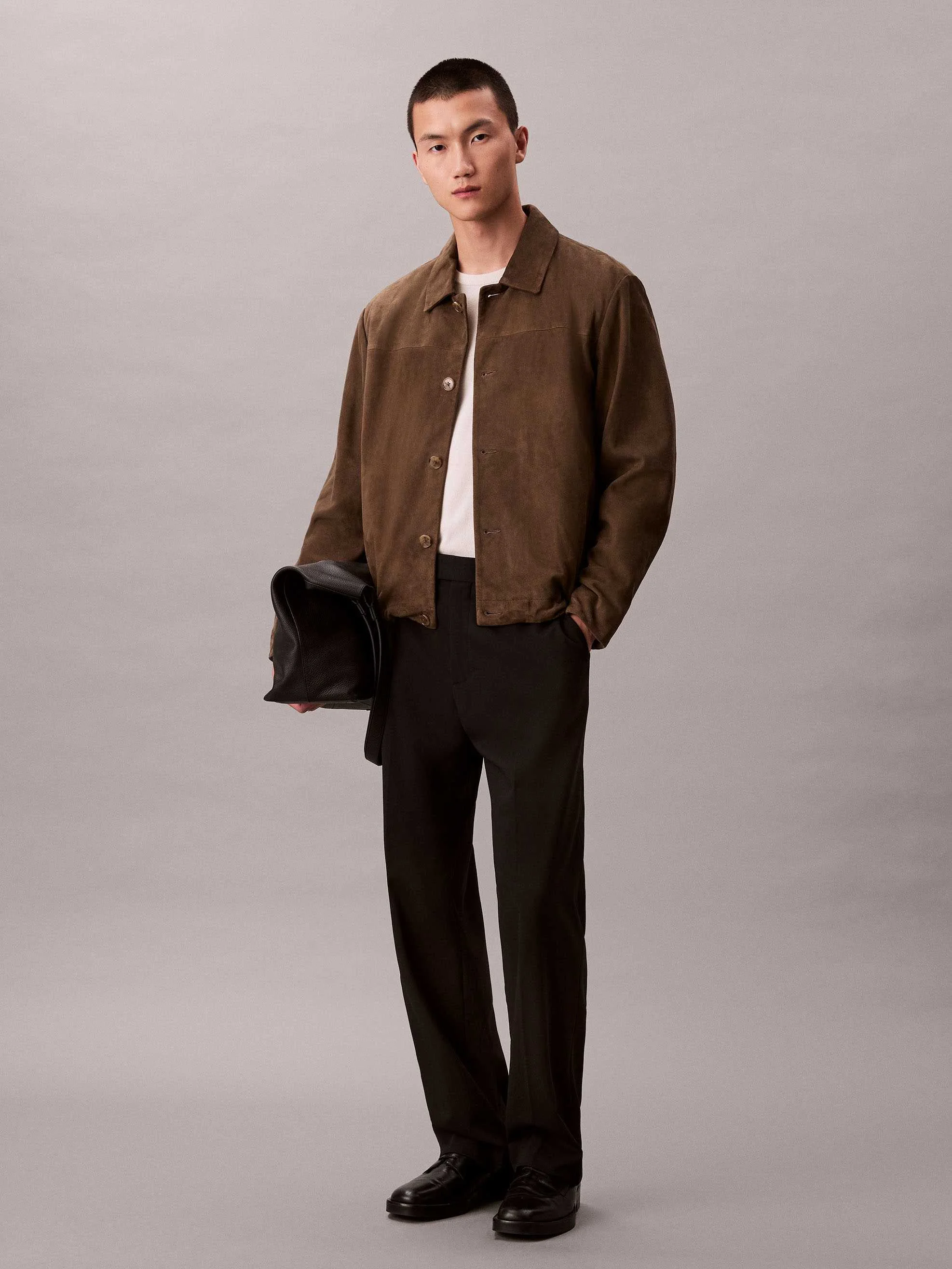 Calvin Klein - LS  SUEDE BUTTON... Calvin Klein - LS  SUEDE BUTTON...