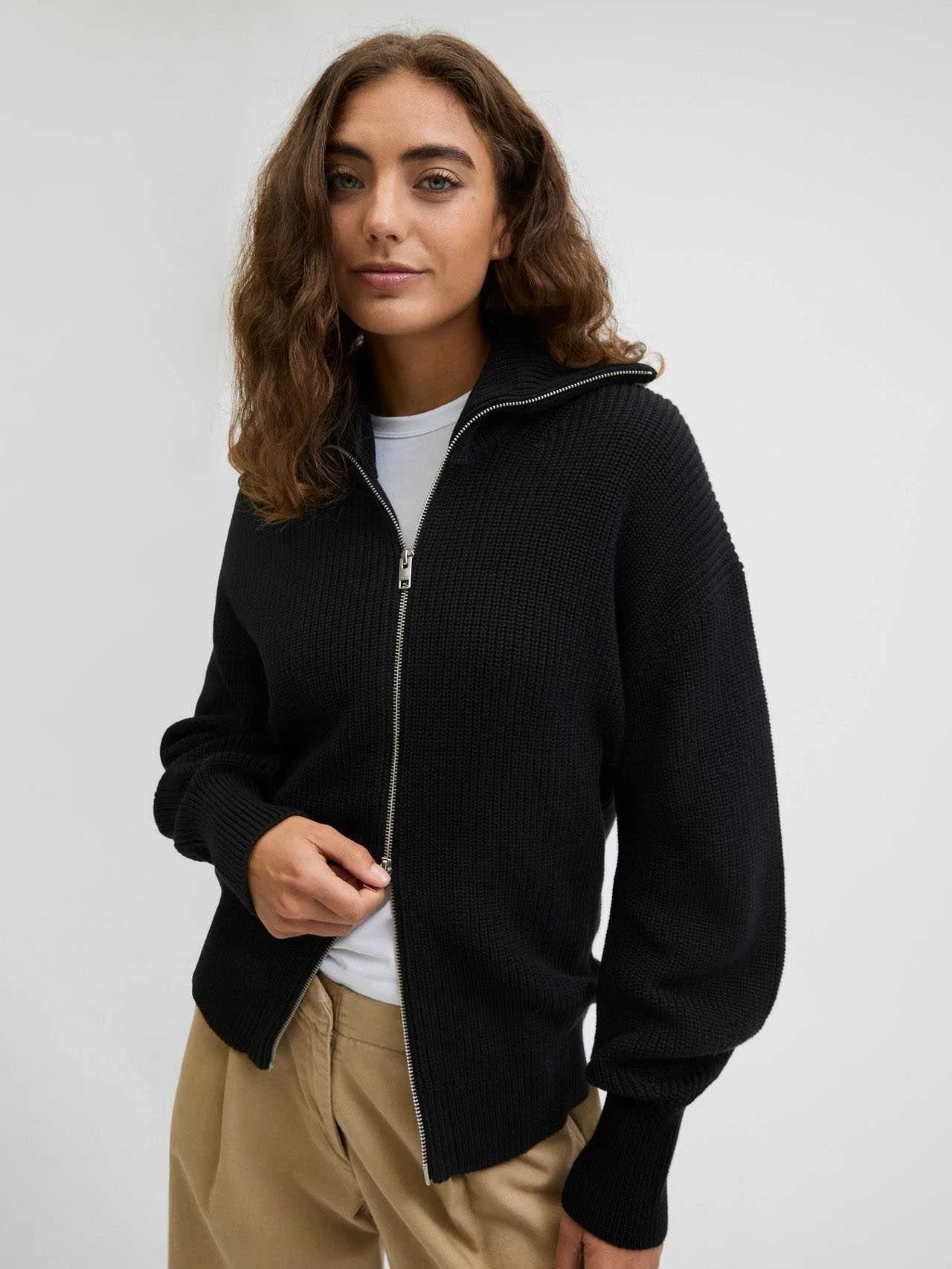 JJXX - JXADELINE TWIST ZIP CARDIGAN KNIT JJXX - JXADELINE TWIST ZIP CARDIGAN KNIT