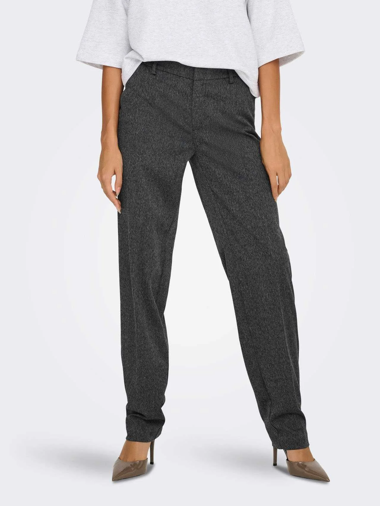 ONLY - ONLMARNIE MW SLIM STR PANT TLR ONLY - ONLMARNIE MW SLIM STR PANT TLR