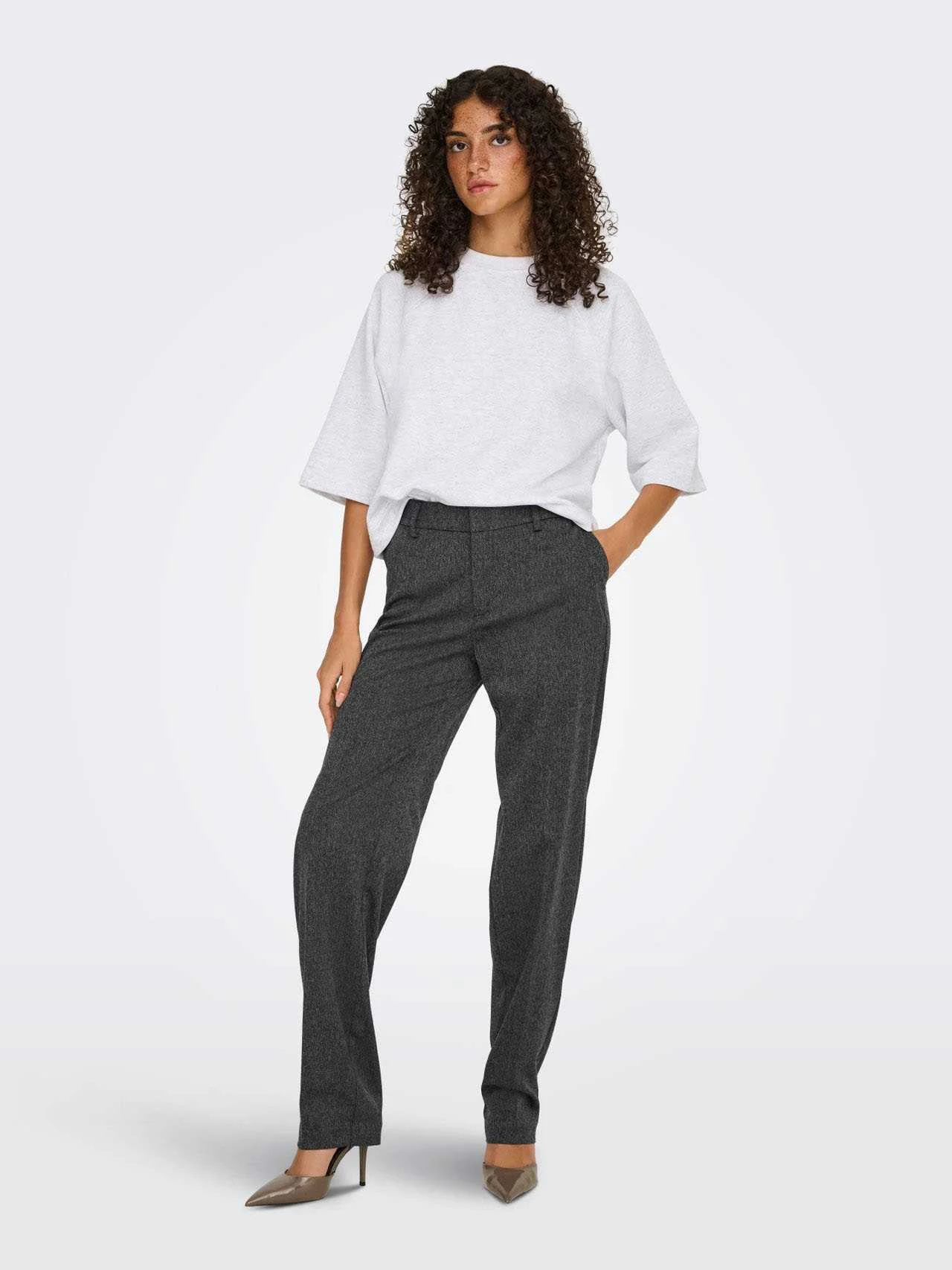 ONLY - ONLMARNIE MW SLIM STR PANT TLR ONLY - ONLMARNIE MW SLIM STR PANT TLR