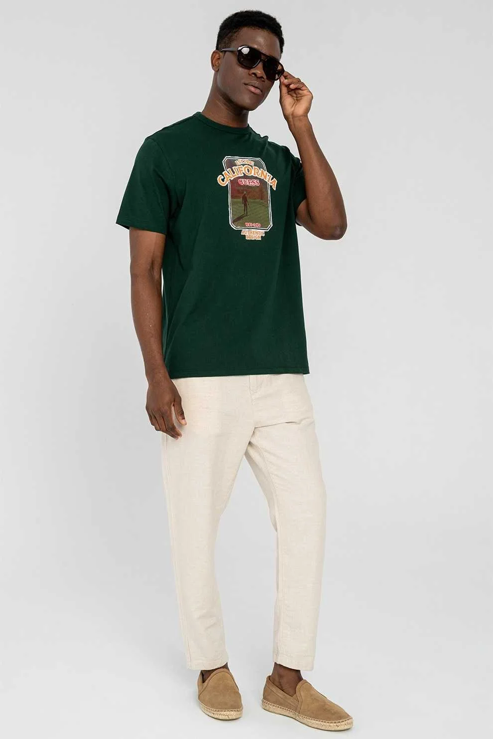 GUESS - SS CN PANORAMA HD LOGO TEE GUESS - SS CN PANORAMA HD LOGO TEE