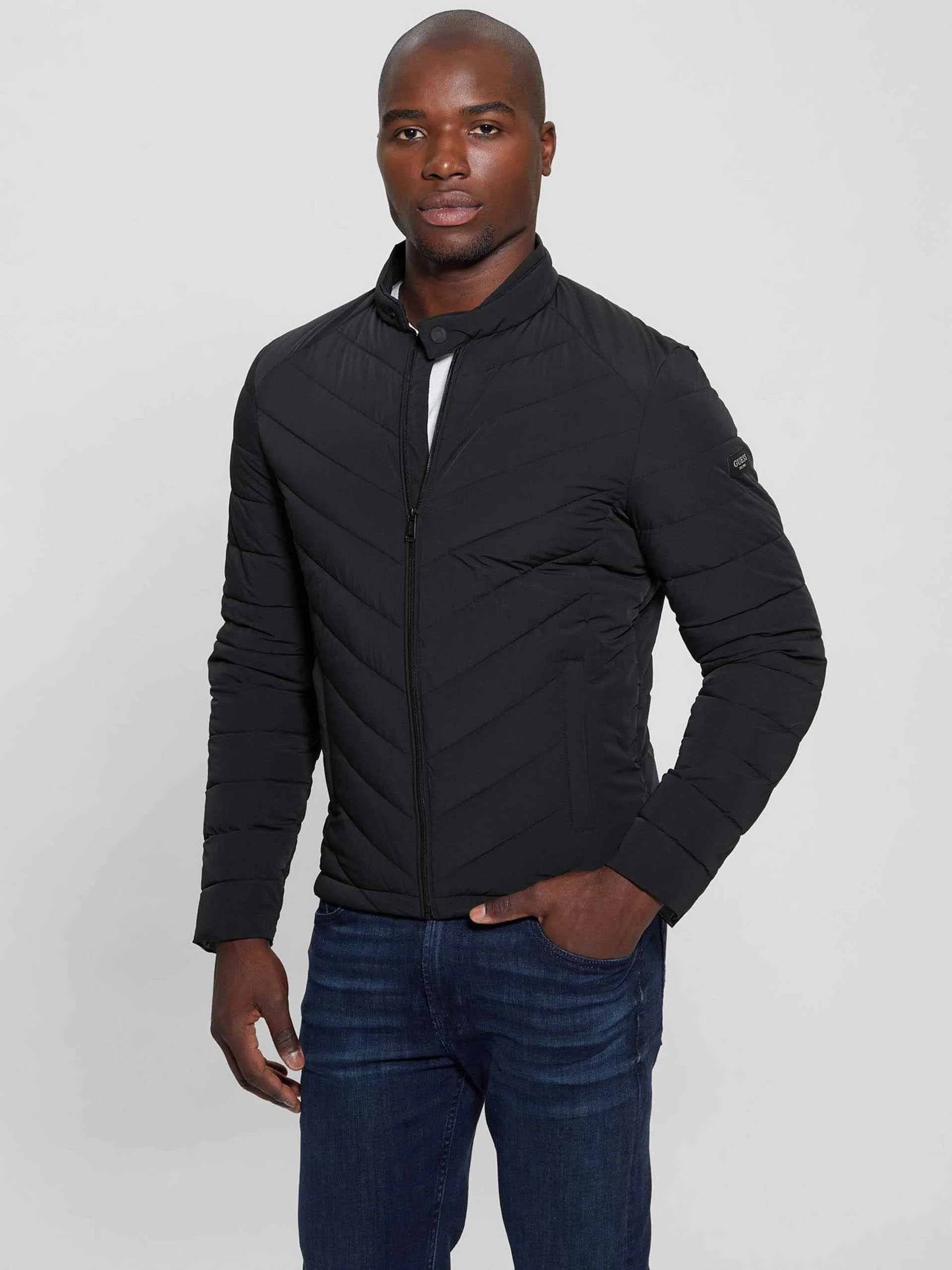 GUESS - STRETCH NYLON PADDED JACKET GUESS - STRETCH NYLON PADDED JACKET