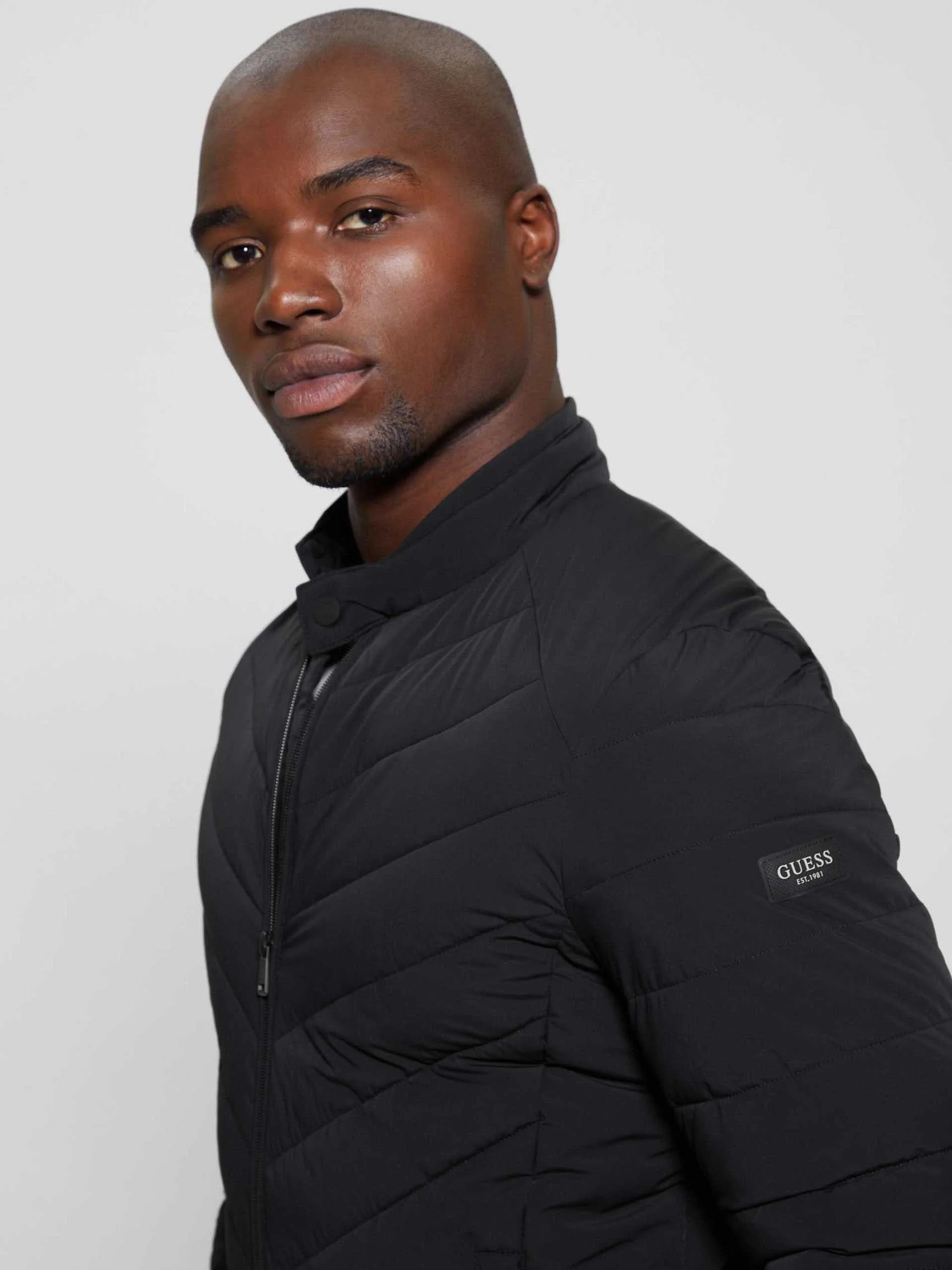 GUESS - STRETCH NYLON PADDED JACKET GUESS - STRETCH NYLON PADDED JACKET