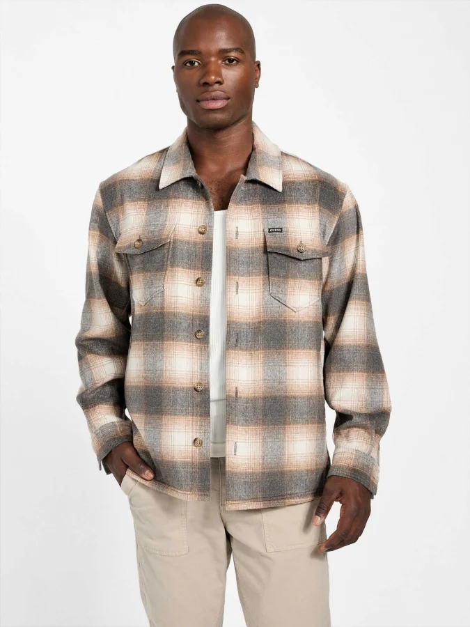 GUESS - LS CHECK OVERSHIRT