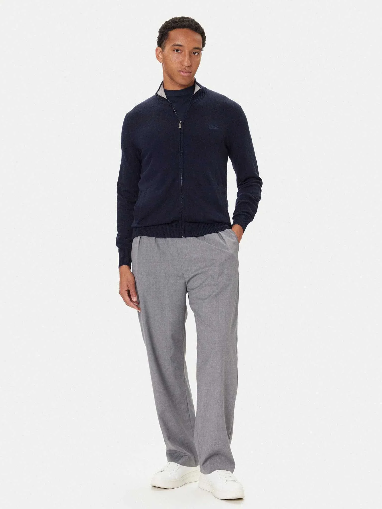 GUESS - DARRELL LS ZIPPED CARDI BASIC GUESS - DARRELL LS ZIPPED CARDI BASIC