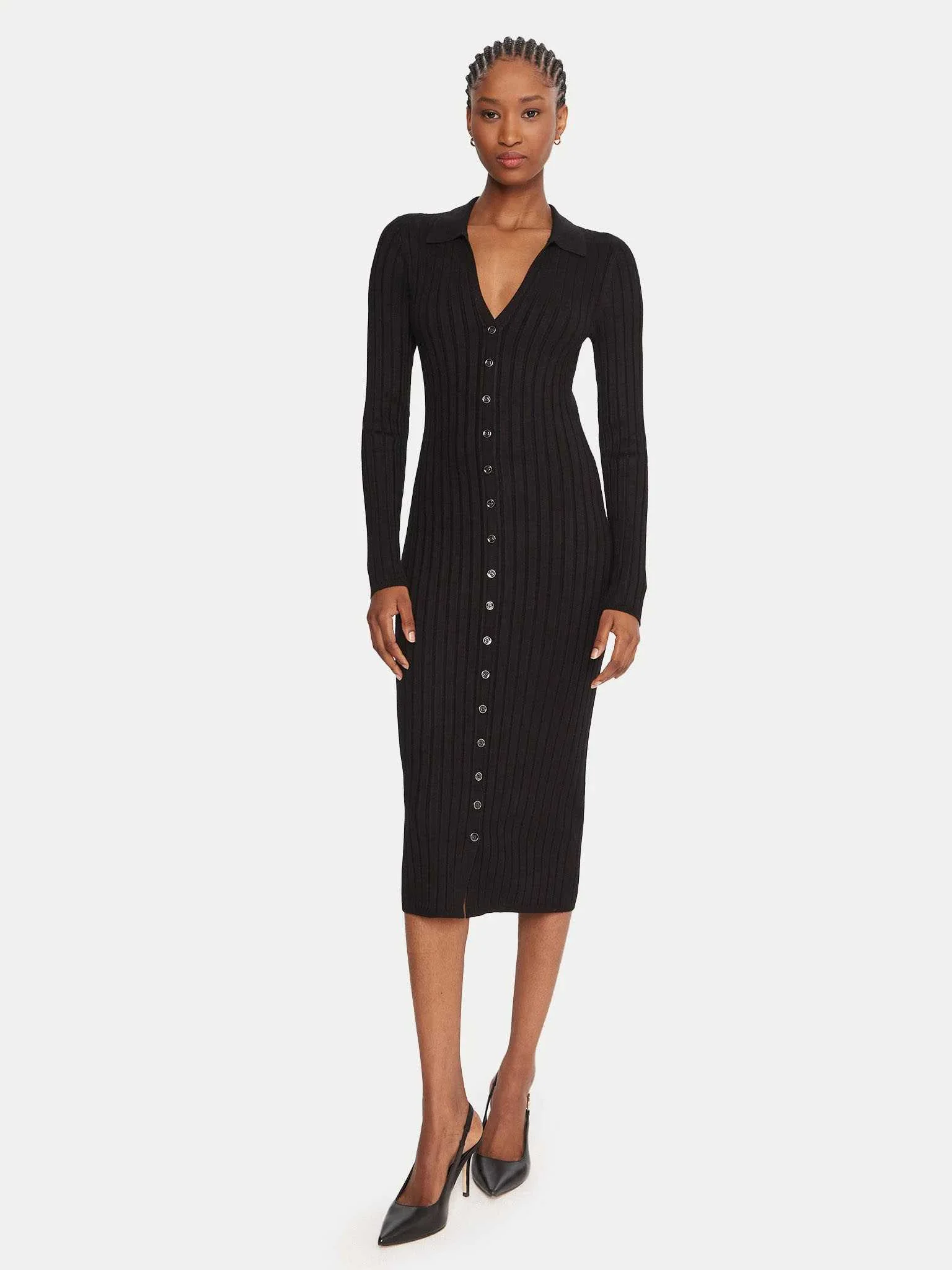 GUESS - LS VN RIB MIRANDA SWTR DRS GUESS - LS VN RIB MIRANDA SWTR DRS