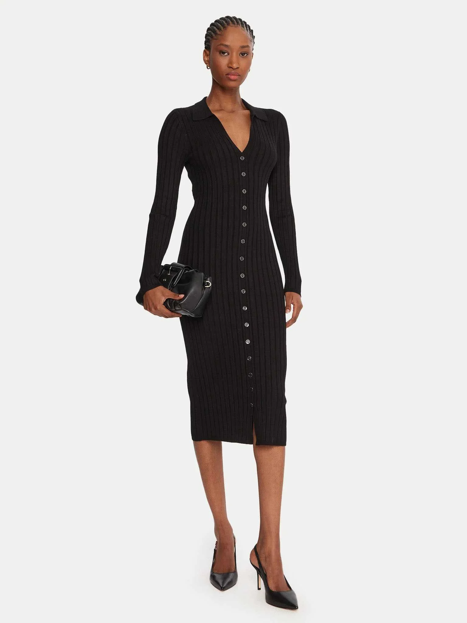 GUESS - LS VN RIB MIRANDA SWTR DRS GUESS - LS VN RIB MIRANDA SWTR DRS