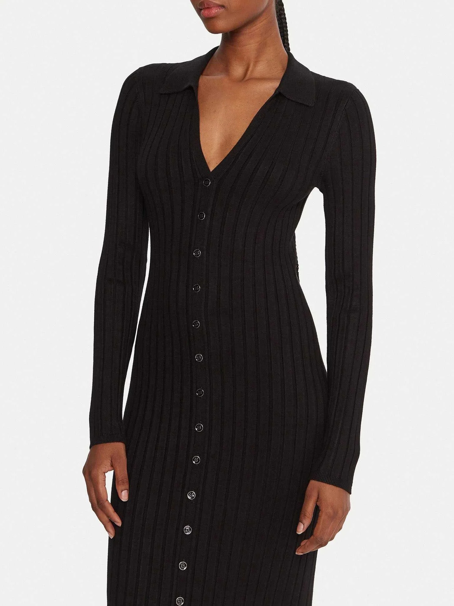 GUESS - LS VN RIB MIRANDA SWTR DRS GUESS - LS VN RIB MIRANDA SWTR DRS