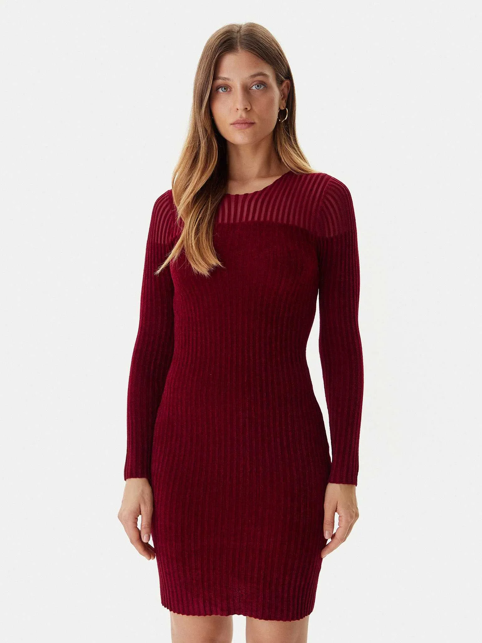 GUESS - LS CN ROWENA RIB CHENILLE DRS GUESS - LS CN ROWENA RIB CHENILLE DRS
