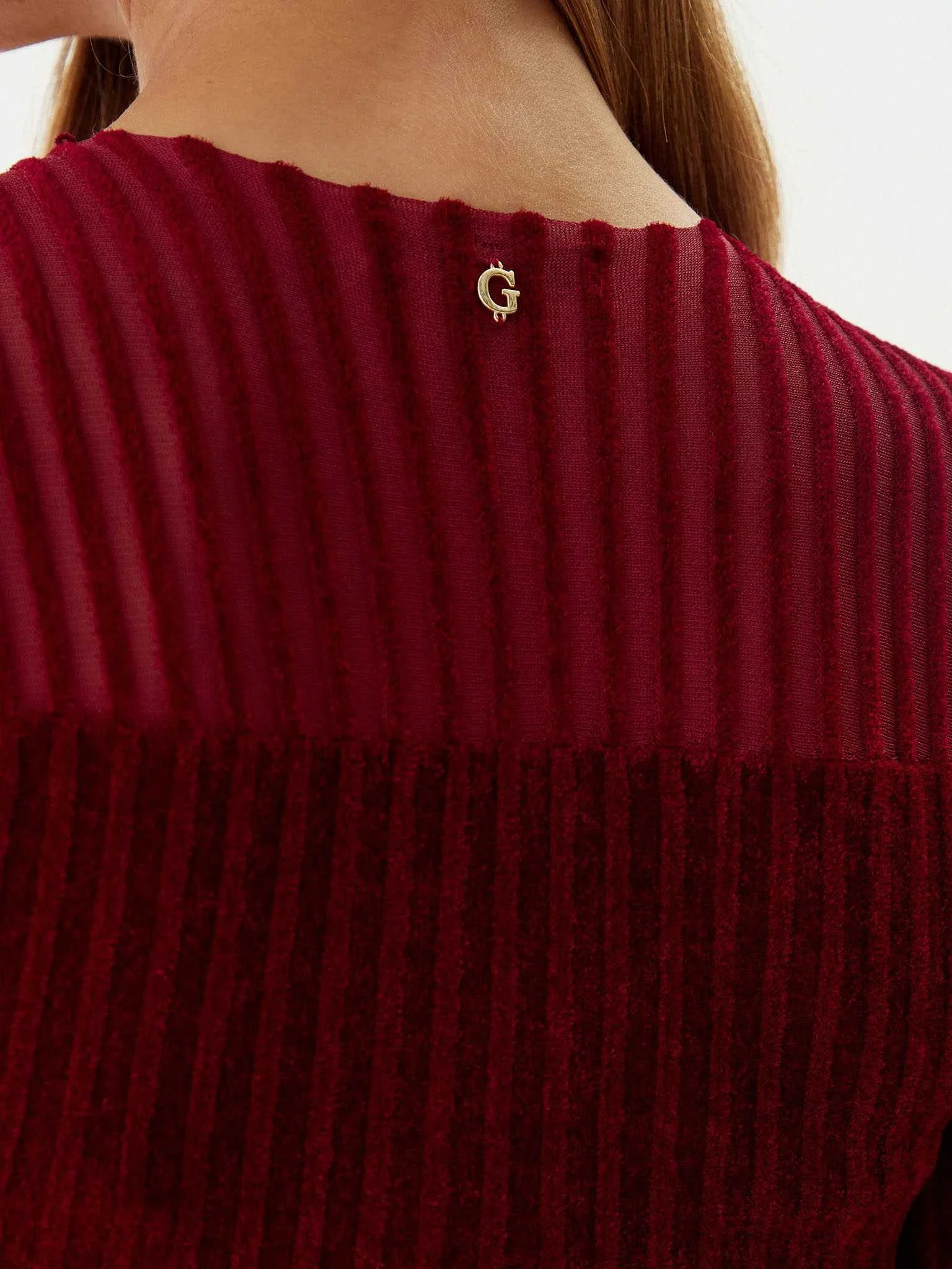 GUESS - LS CN ROWENA RIB CHENILLE DRS GUESS - LS CN ROWENA RIB CHENILLE DRS