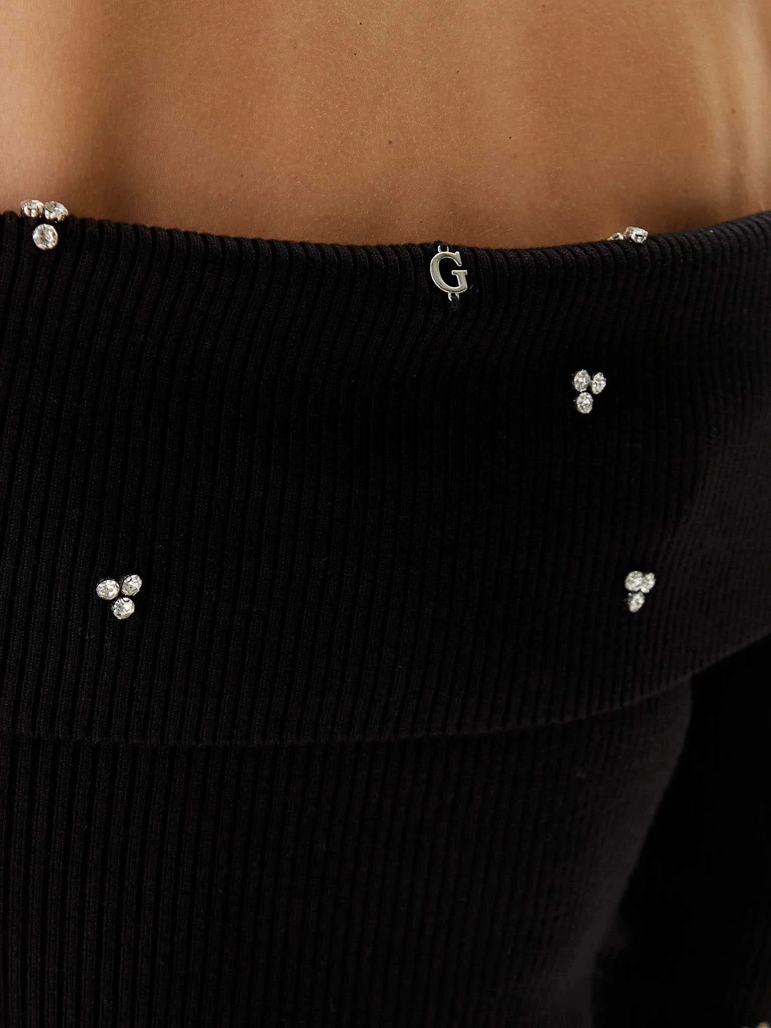 GUESS - LS OFF SHOULDER ALISHA RIB DRS GUESS - LS OFF SHOULDER ALISHA RIB DRS