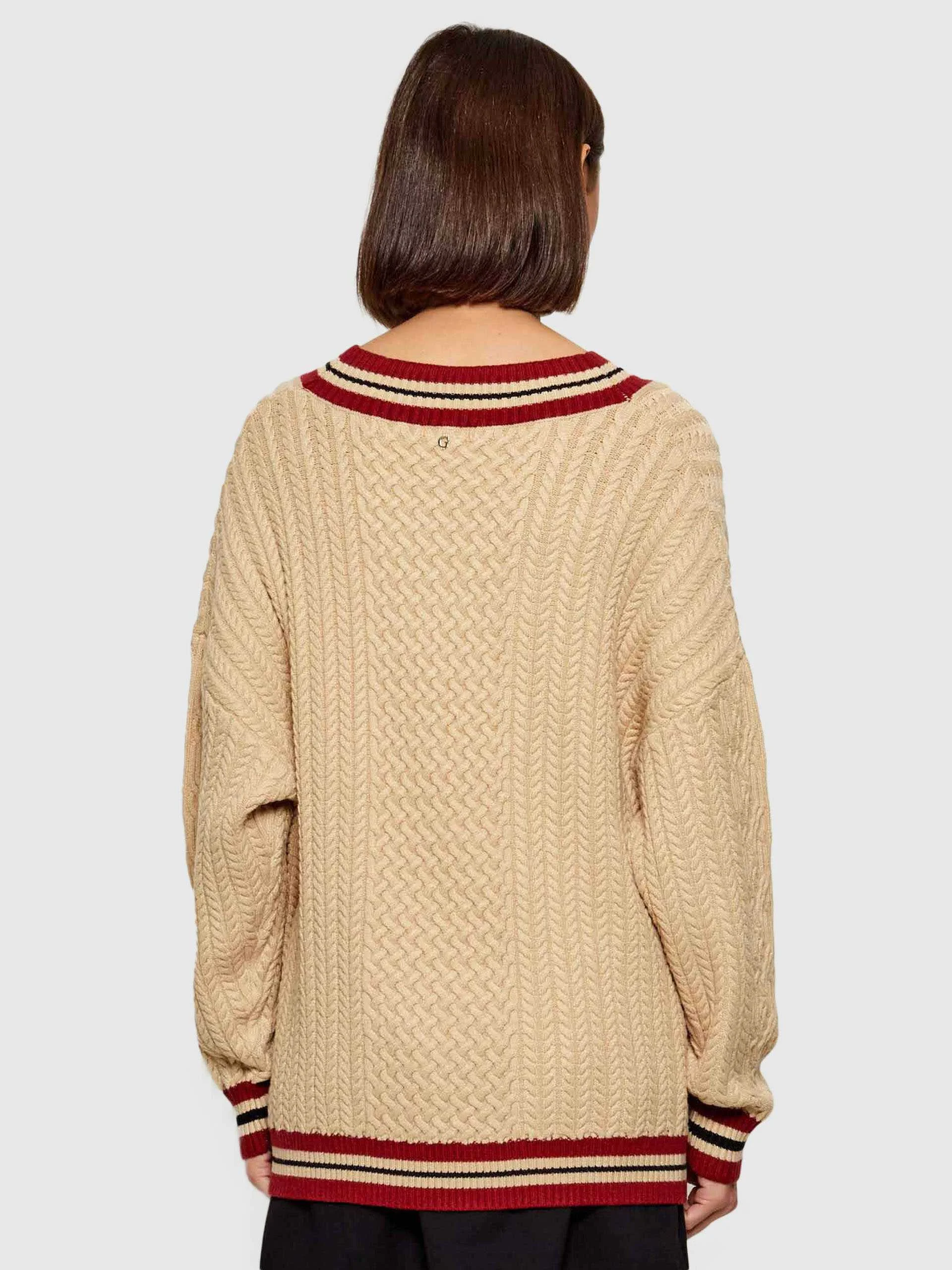 GUESS - LS STRIPED VN CABLE LINA SWTR GUESS - LS STRIPED VN CABLE LINA SWTR