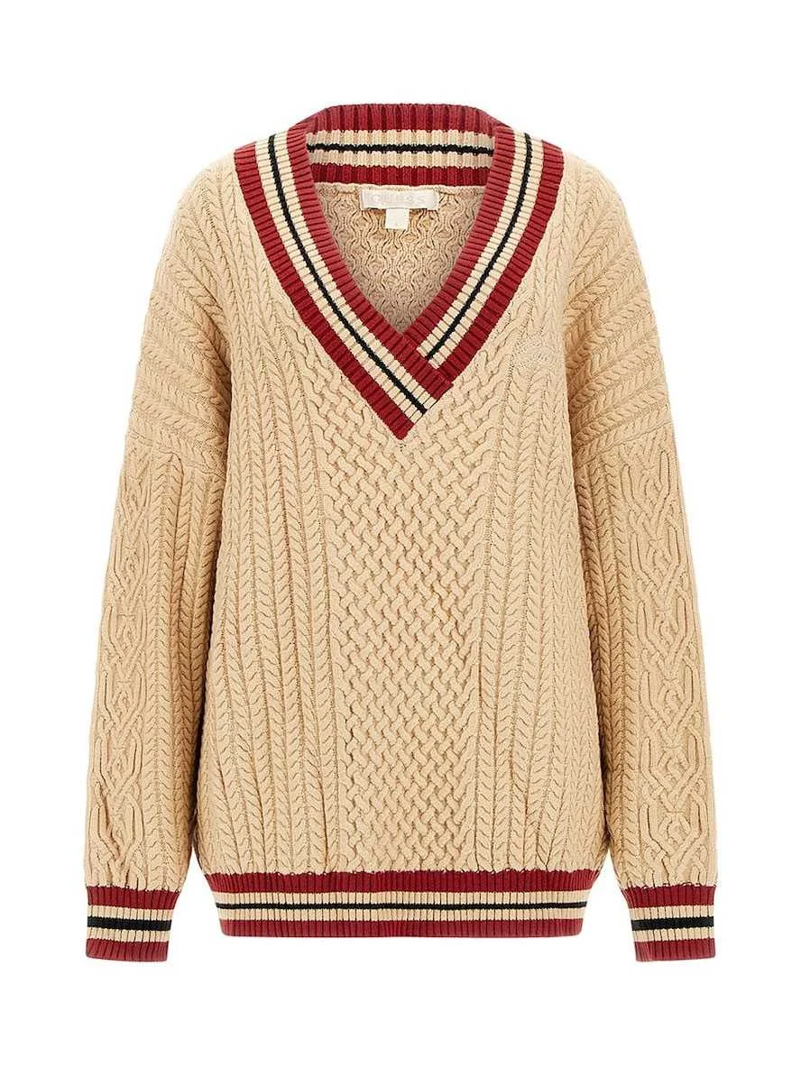 GUESS - LS STRIPED VN CABLE LINA SWTR GUESS - LS STRIPED VN CABLE LINA SWTR