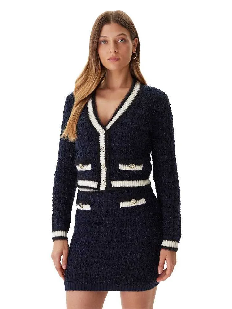 GUESS - LS VN AOMORI TAPE YARN CARDI GUESS - LS VN AOMORI TAPE YARN CARDI