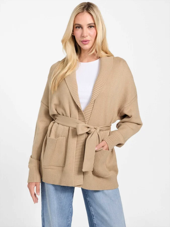 GUESS - LS BELTED CARDI SWTR