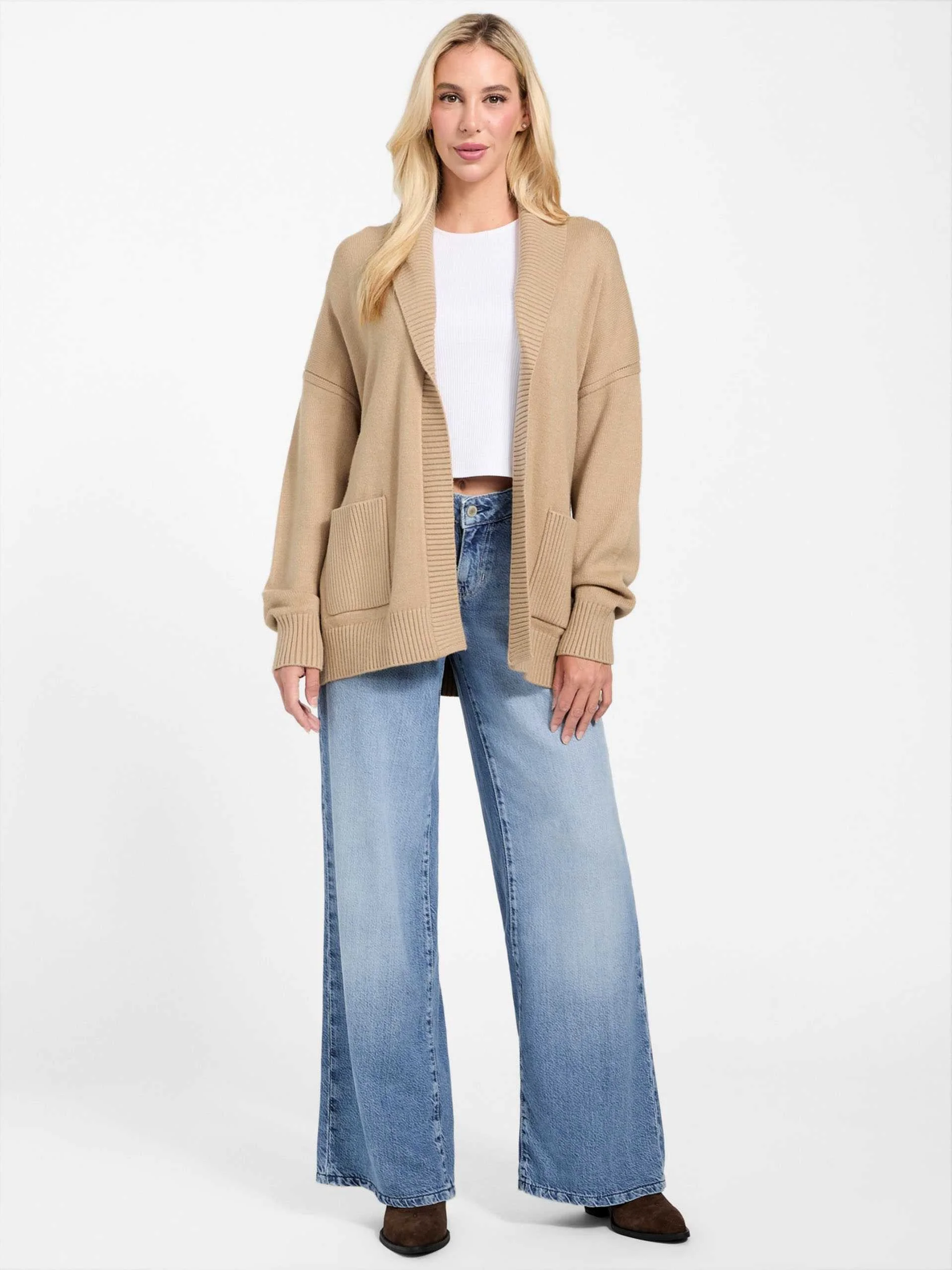 GUESS - LS BELTED CARDI SWTR GUESS - LS BELTED CARDI SWTR