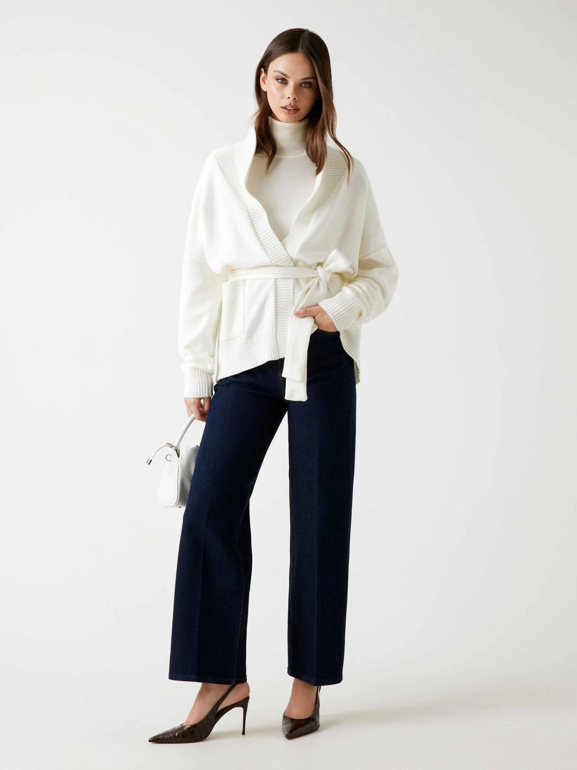 GUESS - LS BELTED CARDI SWTR GUESS - LS BELTED CARDI SWTR