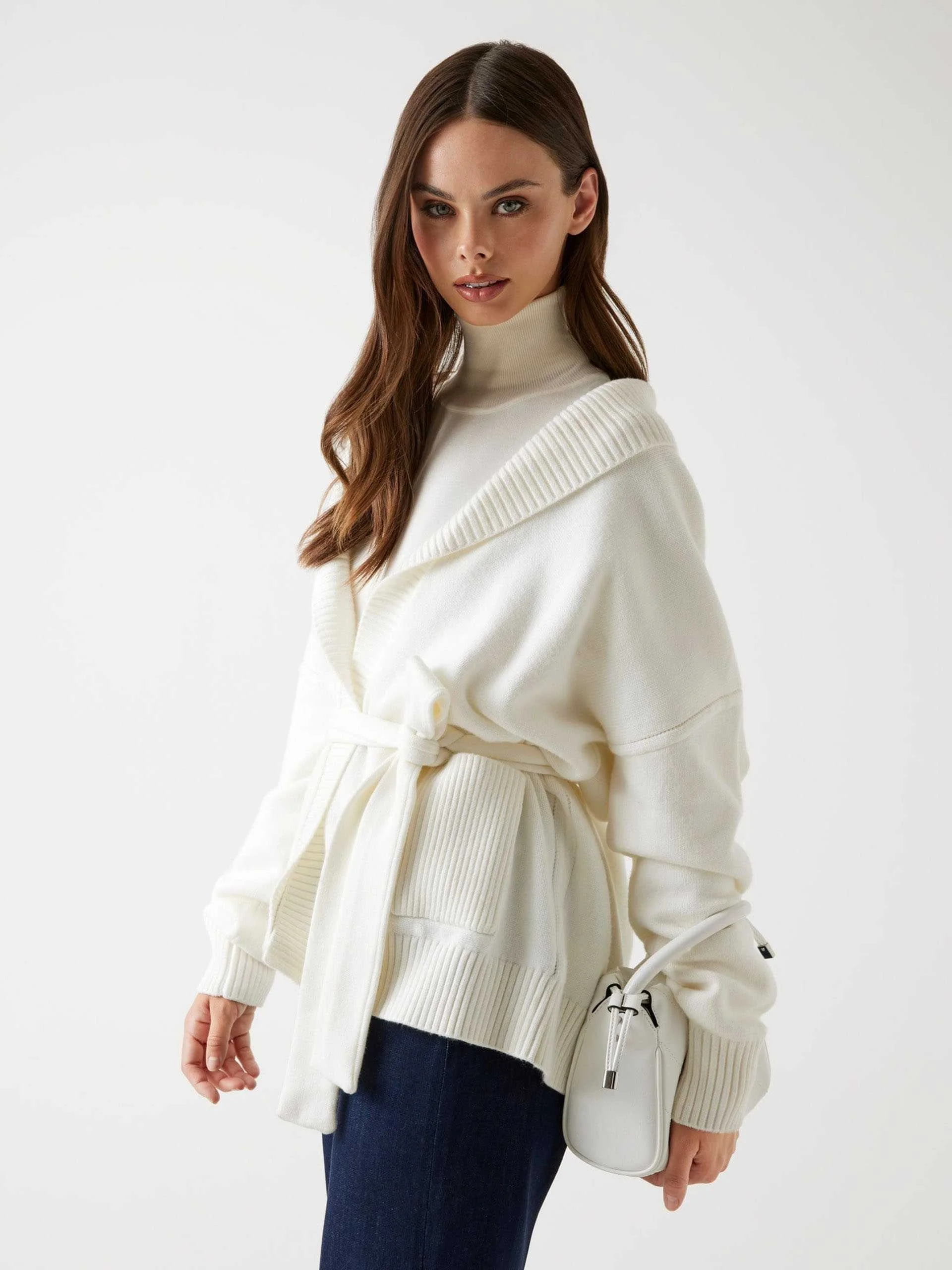 GUESS - LS BELTED CARDI SWTR GUESS - LS BELTED CARDI SWTR