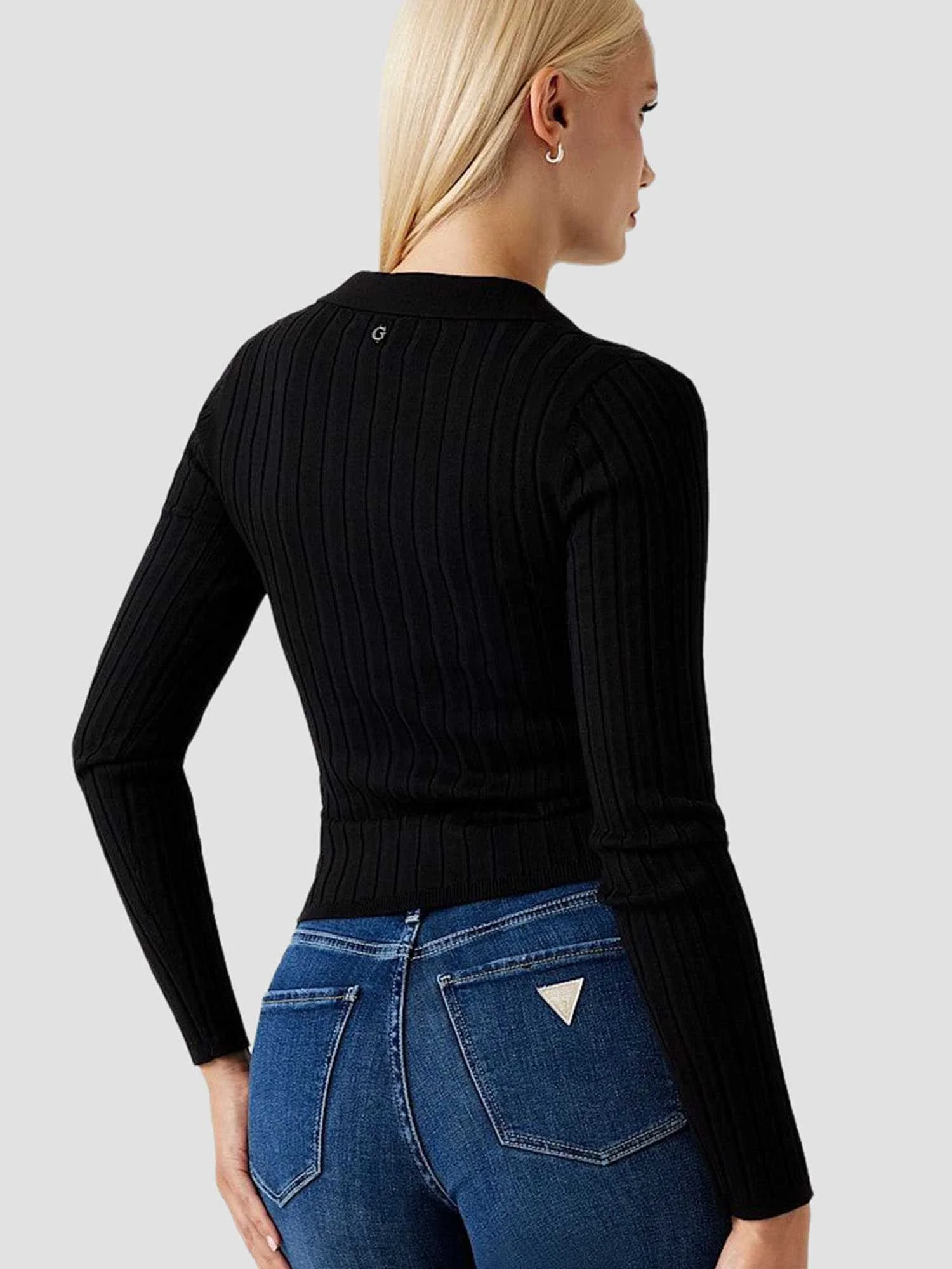 GUESS - LS VN RIB MIRANDA SWTR GUESS - LS VN RIB MIRANDA SWTR