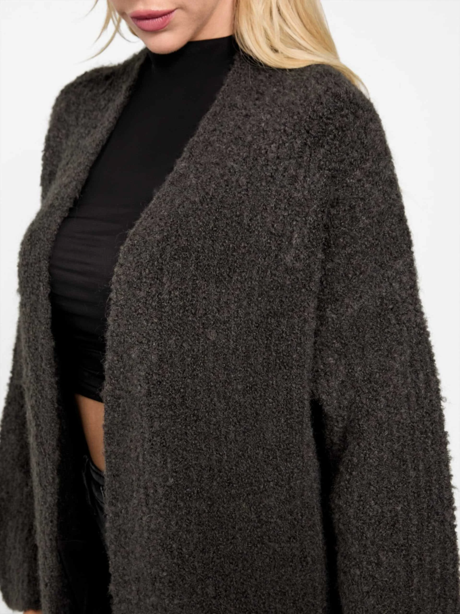 GUESS - LS BENIKO BOUCLE MIDI CARDIGAN GUESS - LS BENIKO BOUCLE MIDI CARDIGAN