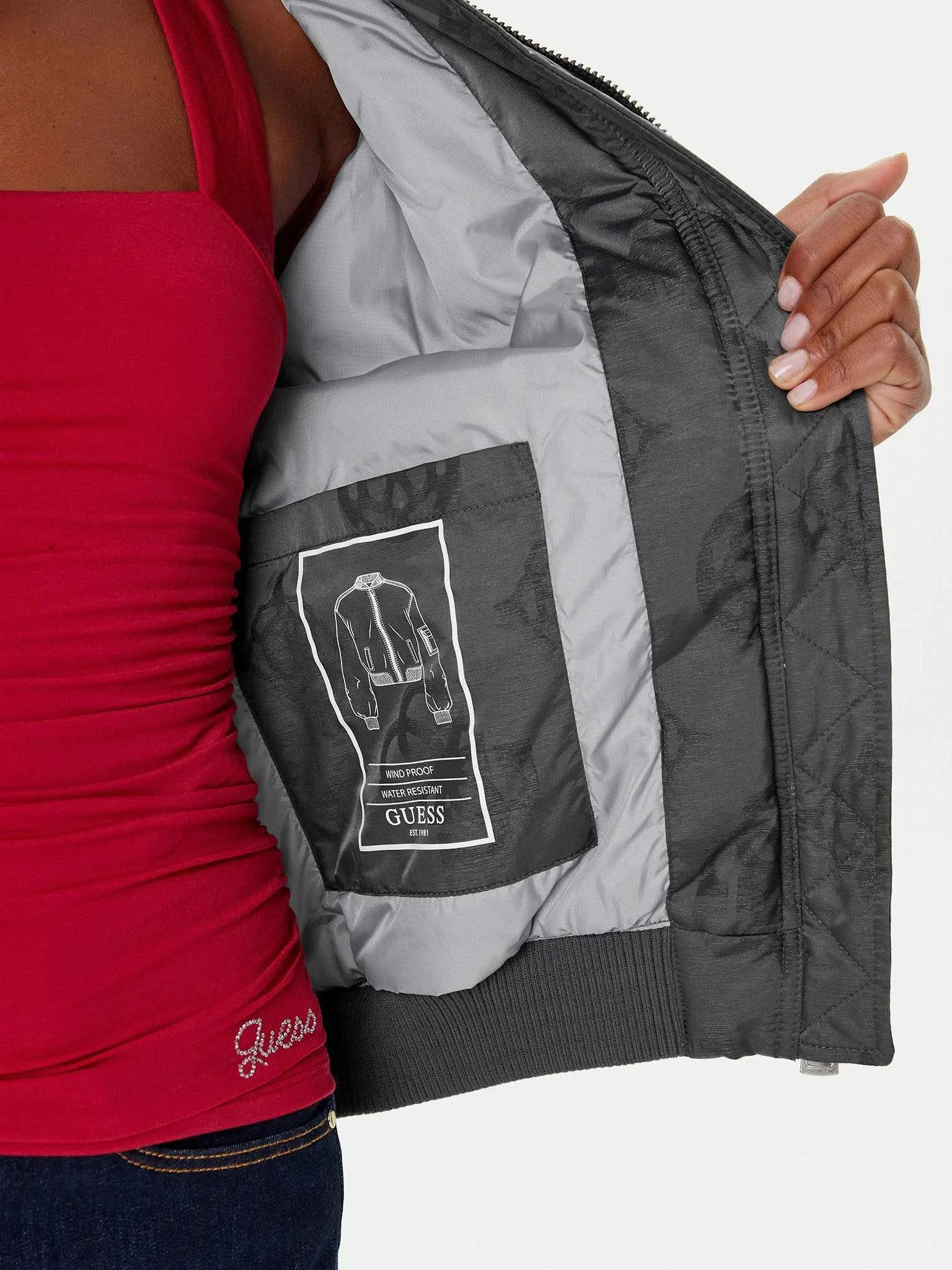 GUESS - PHILOMENE LOGO BOMBER GUESS - PHILOMENE LOGO BOMBER