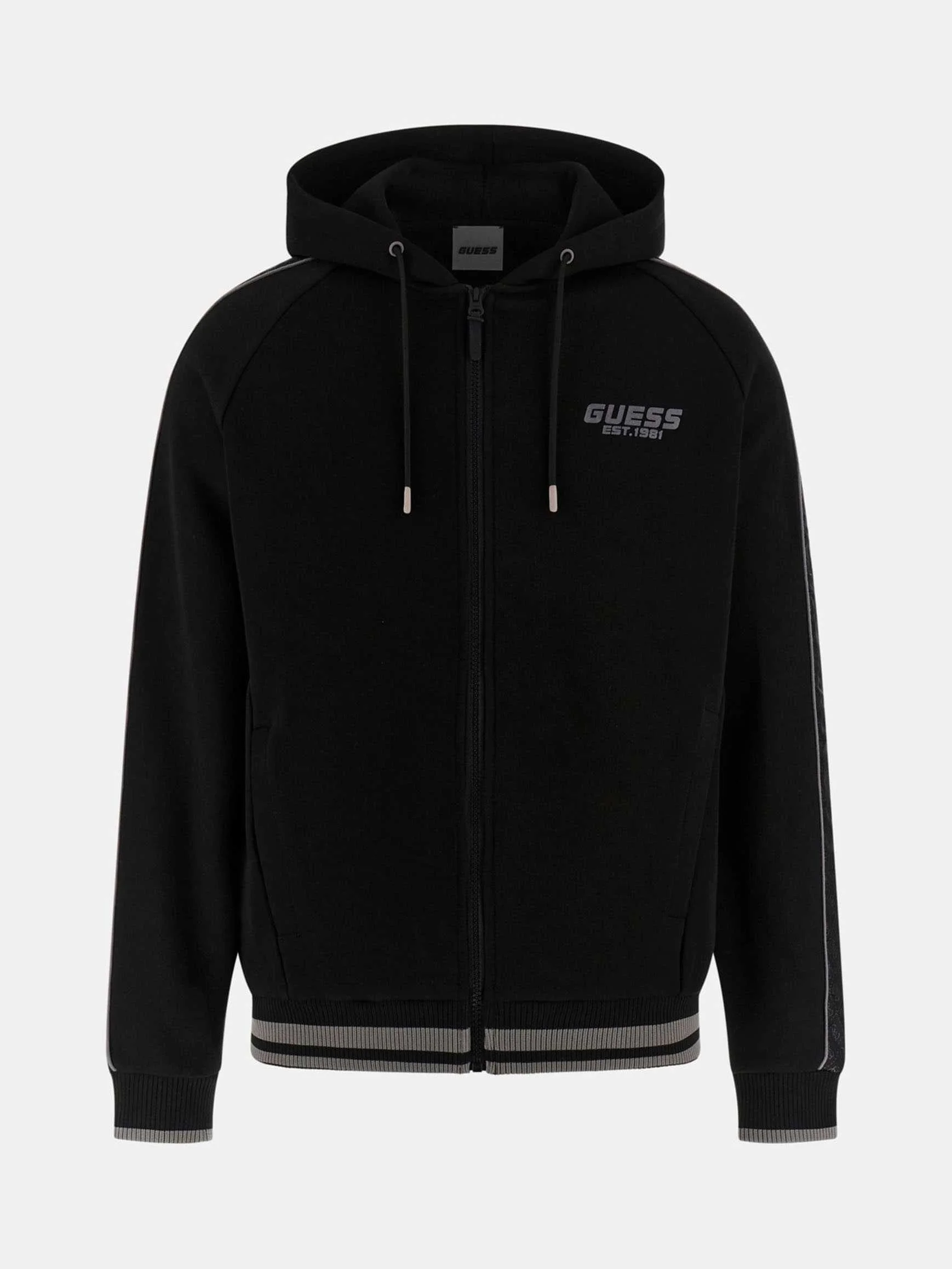 GUESS - FINLO ZIPPED HOODIE SWEATSHIRT GUESS - FINLO ZIPPED HOODIE SWEATSHIRT