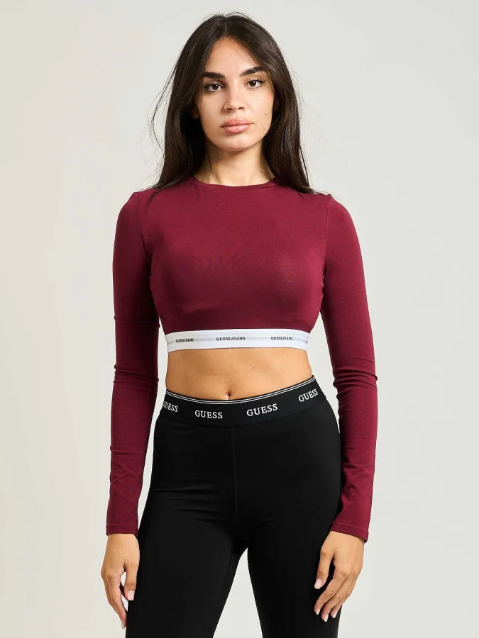 GUESS JEANS - GJ LS CROP TOP