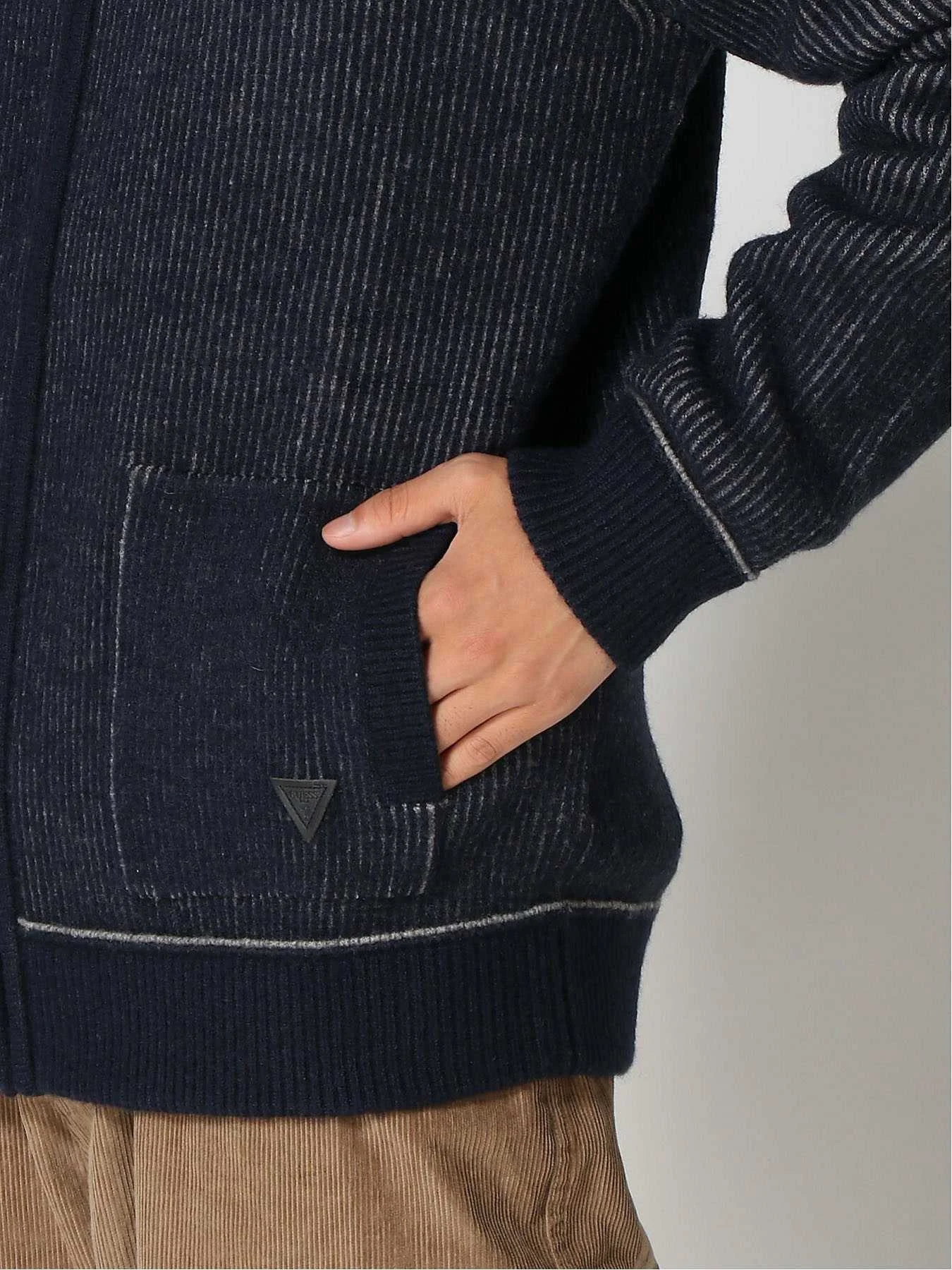 GUESS - JERROLD ZIPPED CARDI VANISE SW GUESS - JERROLD ZIPPED CARDI VANISE SW