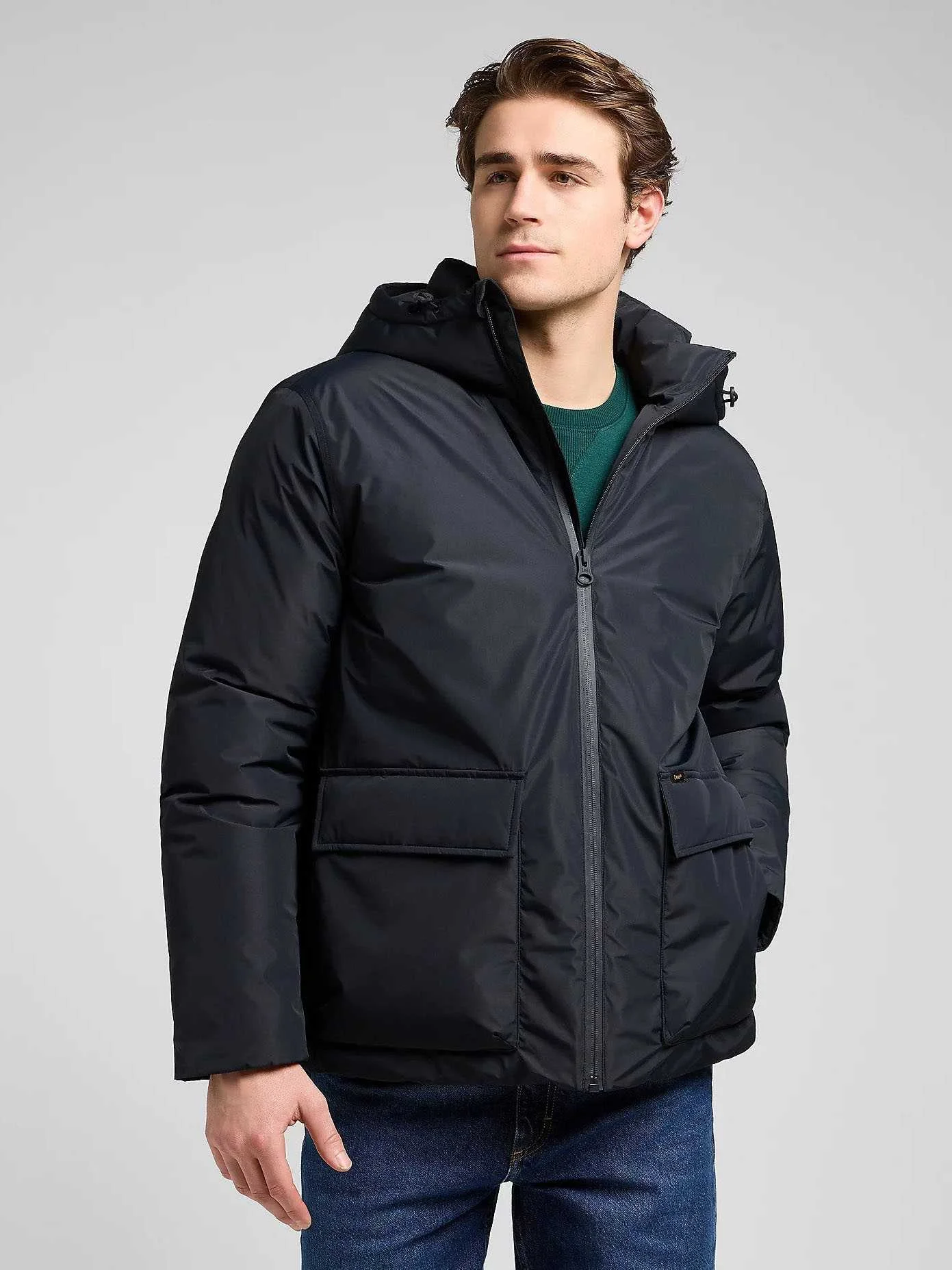 Lee - HOODED SHORT PUFFER Lee - HOODED SHORT PUFFER