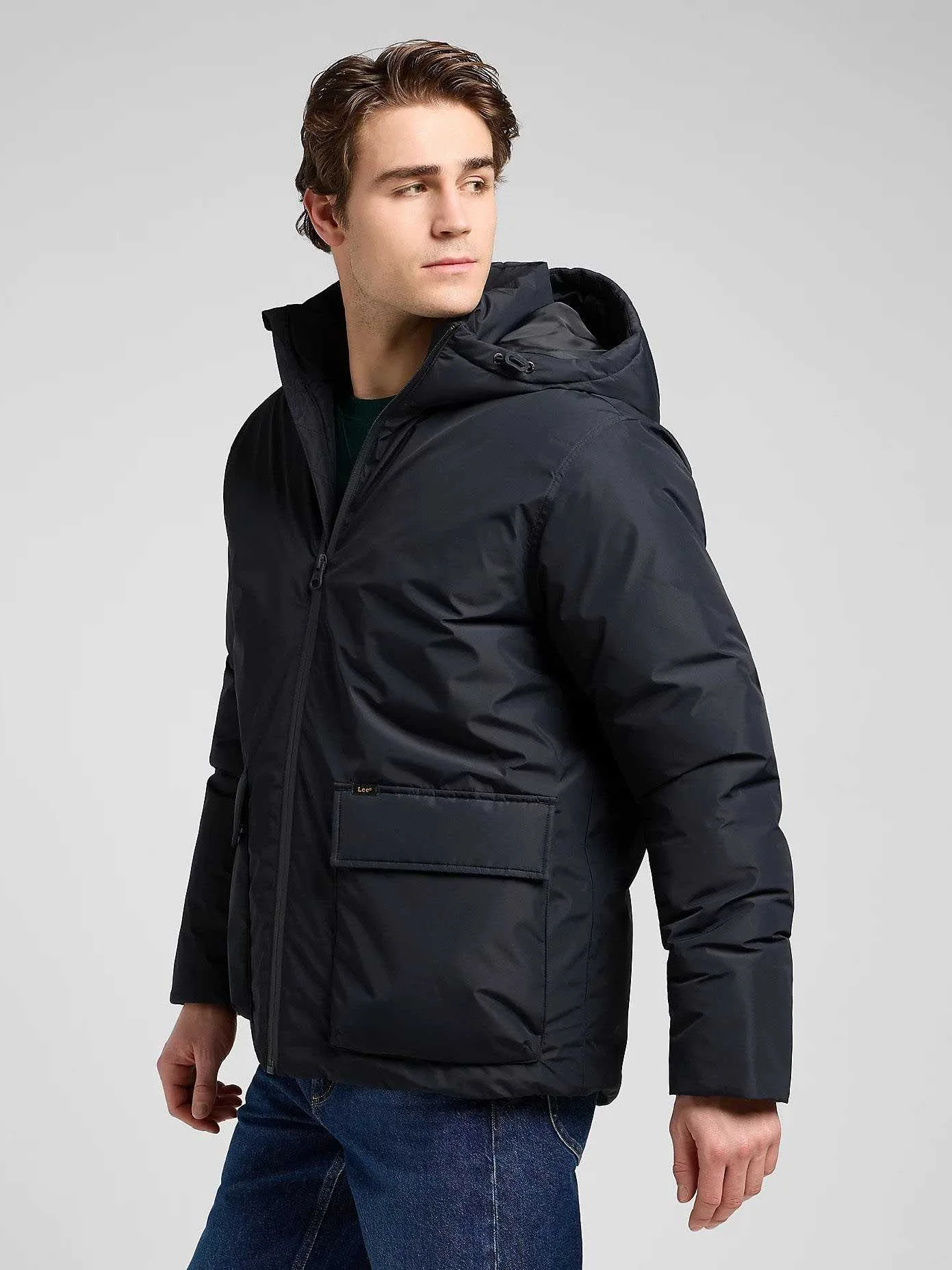 Lee - HOODED SHORT PUFFER Lee - HOODED SHORT PUFFER