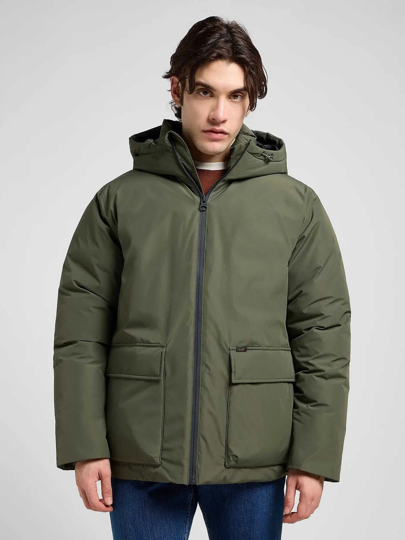 Lee - HOODED SHORT PUFFER Lee - HOODED SHORT PUFFER
