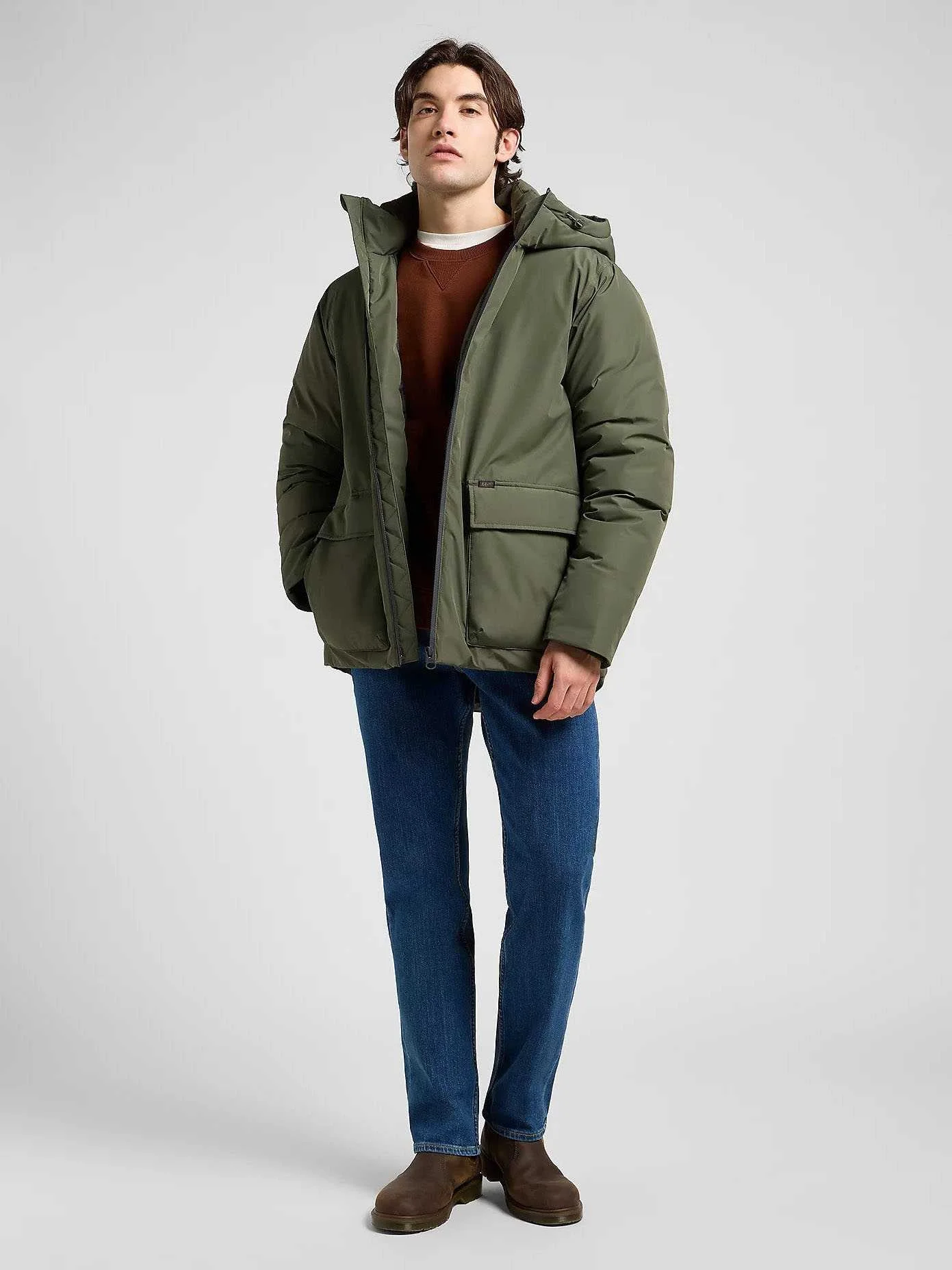Lee - HOODED SHORT PUFFER Lee - HOODED SHORT PUFFER
