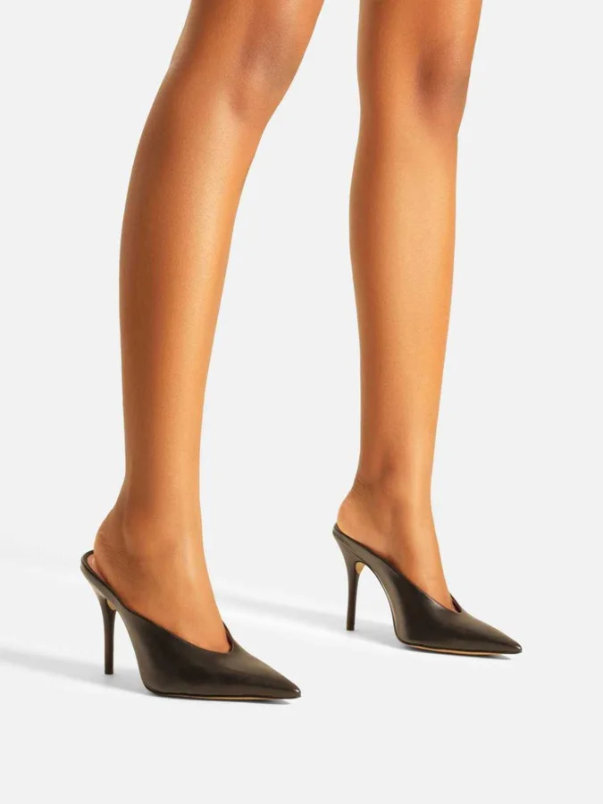 Arezzo - Black Leather Mule... 2