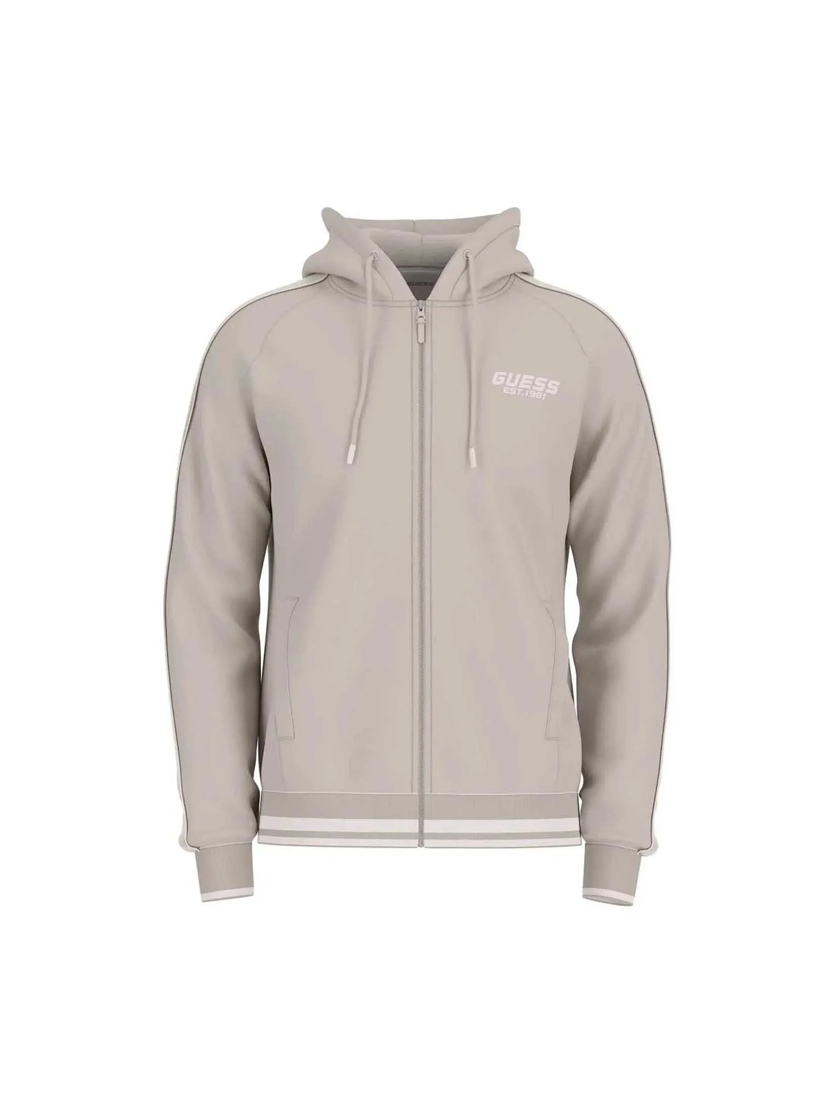 GUESS - FINLO ZIPPED HOODIE SWEATSHIRT GUESS - FINLO ZIPPED HOODIE SWEATSHIRT
