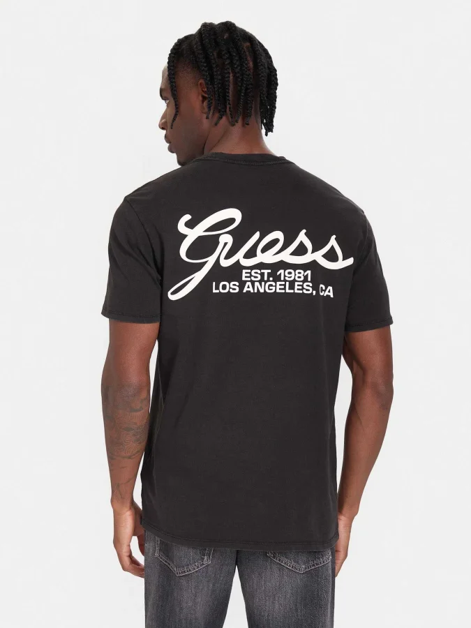 GUESS - SS BSC SCRIPT LOGO TEE 2