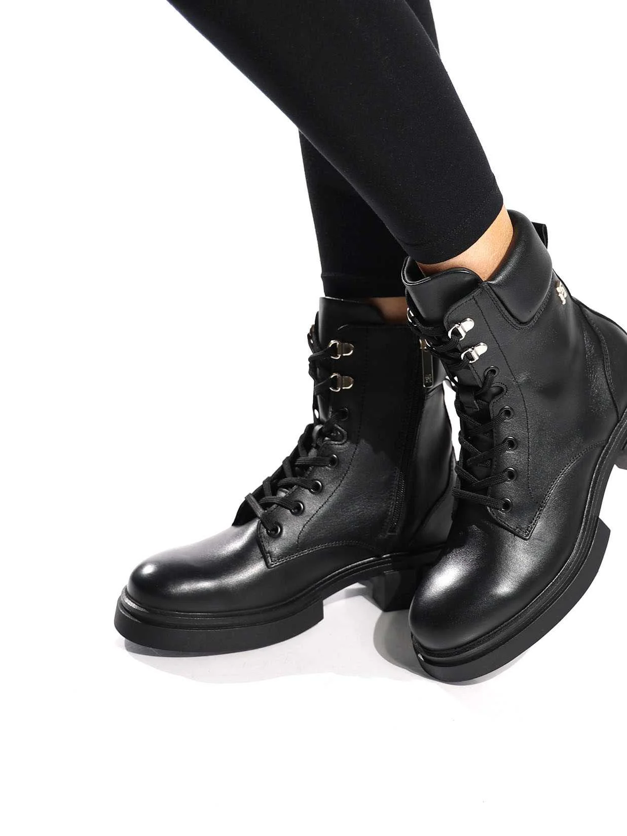 Tommy Hilfiger - LACE-UP BIKER LEATHER Tommy Hilfiger - LACE-UP BIKER LEATHER
