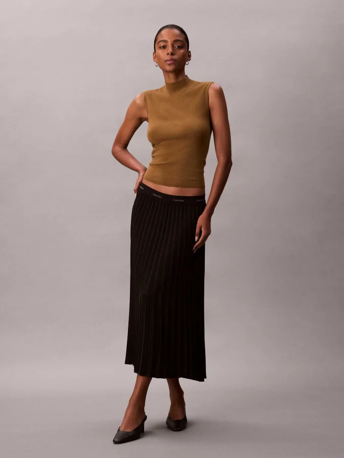 CALVIN KLEIN - PLEATED...