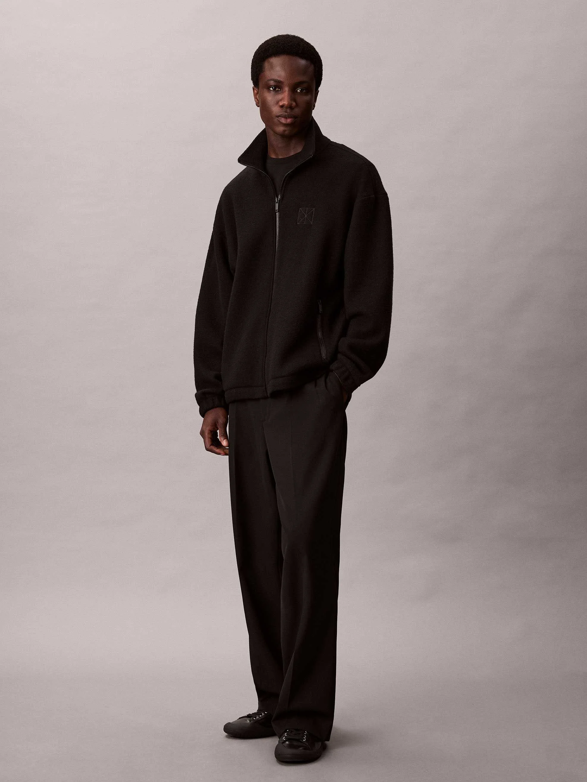 CALVIN KLEIN - WOOL BLEND POLAR... CALVIN KLEIN - WOOL BLEND POLAR...