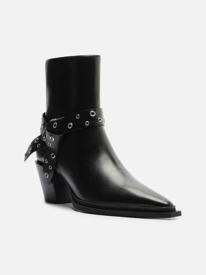 Arezzo - Black Leather Boot 2