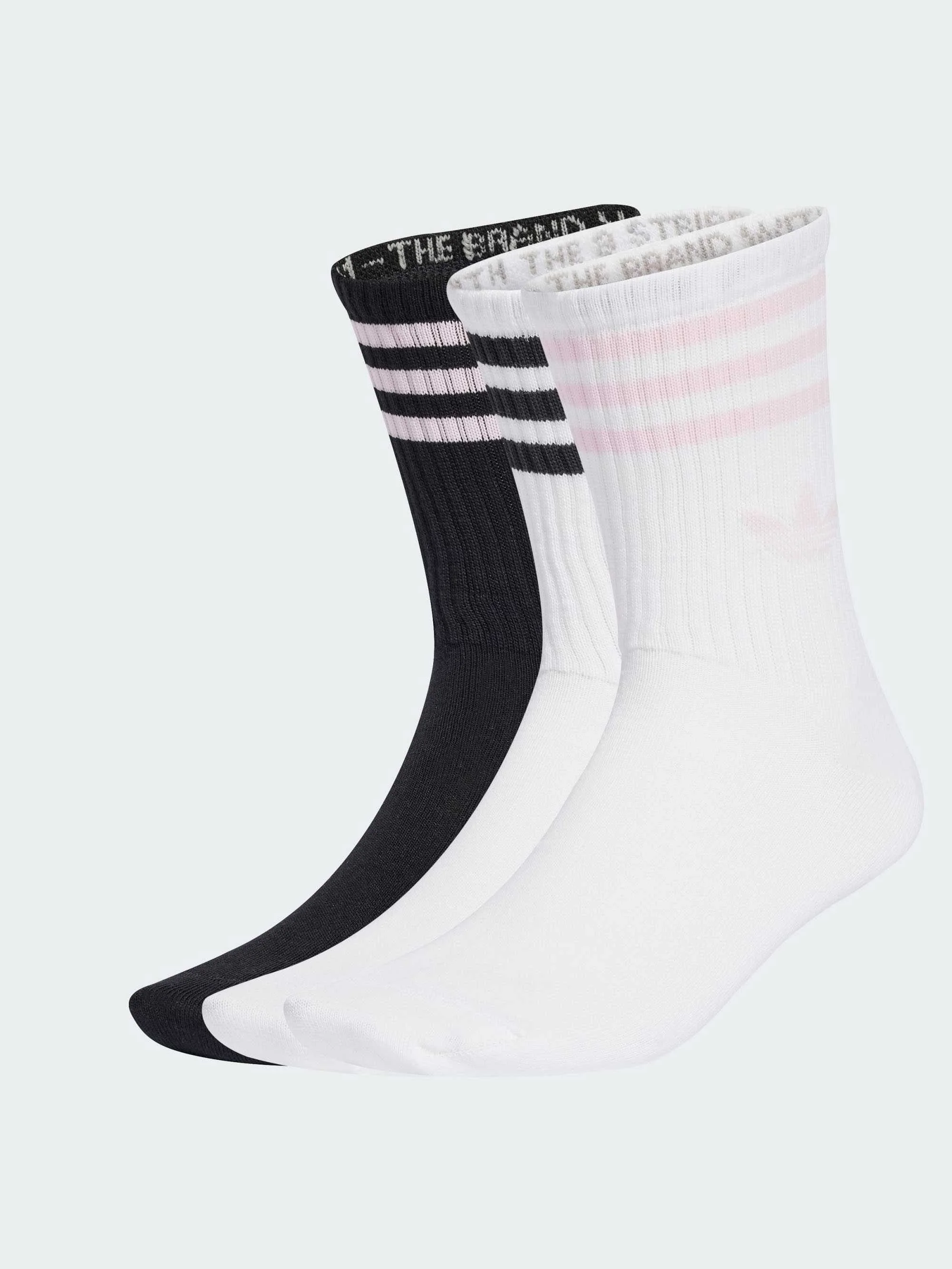 Adidas - 3-Stripes Crew Socks 3 Pairs Adidas - 3-Stripes Crew Socks 3 Pairs