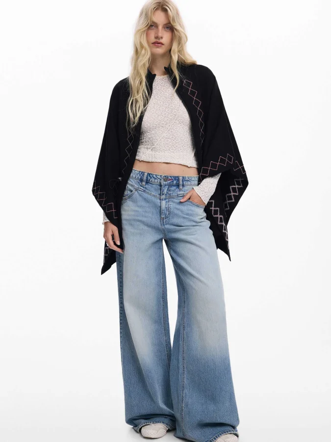 DESIGUAL - Zig-zag poncho 2