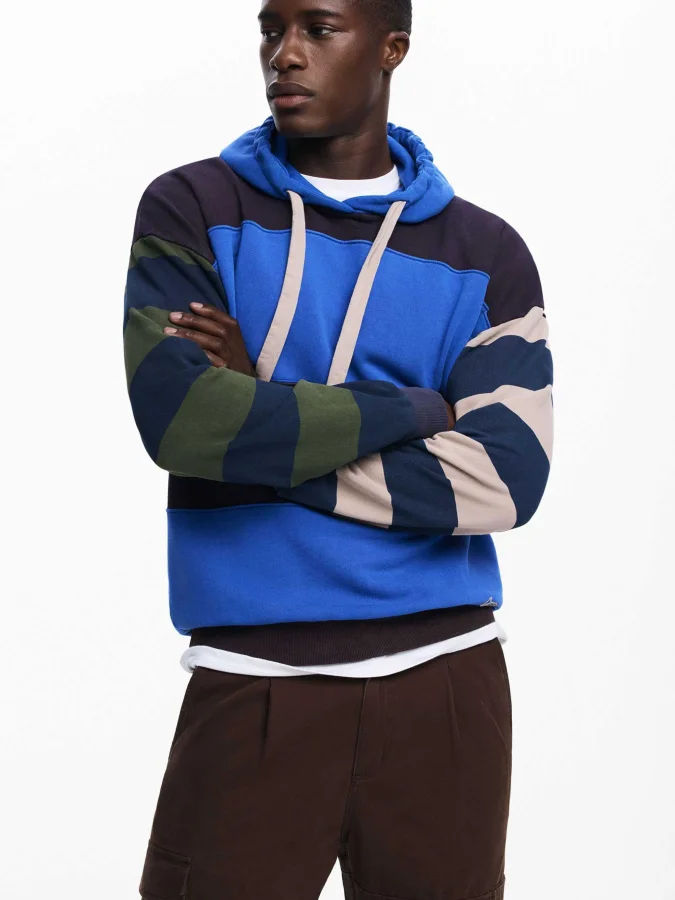 DESIGUAL - Striped hoodie