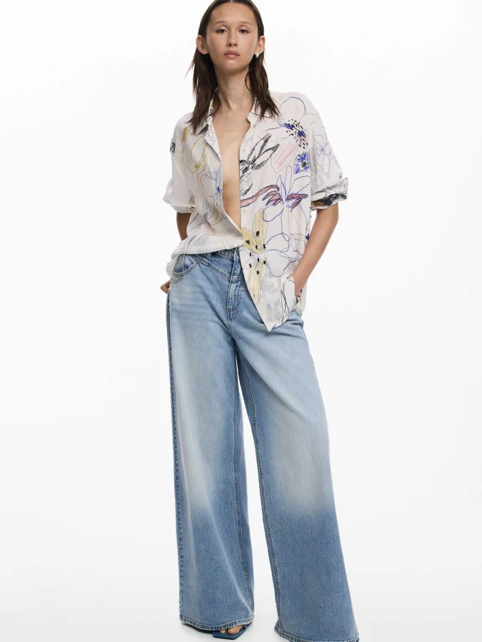 DESIGUAL - Fluid collage shirt 2