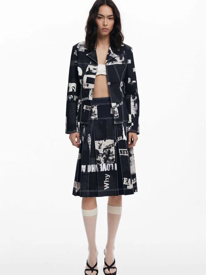 DESIGUAL - Newspaper zipper... 2